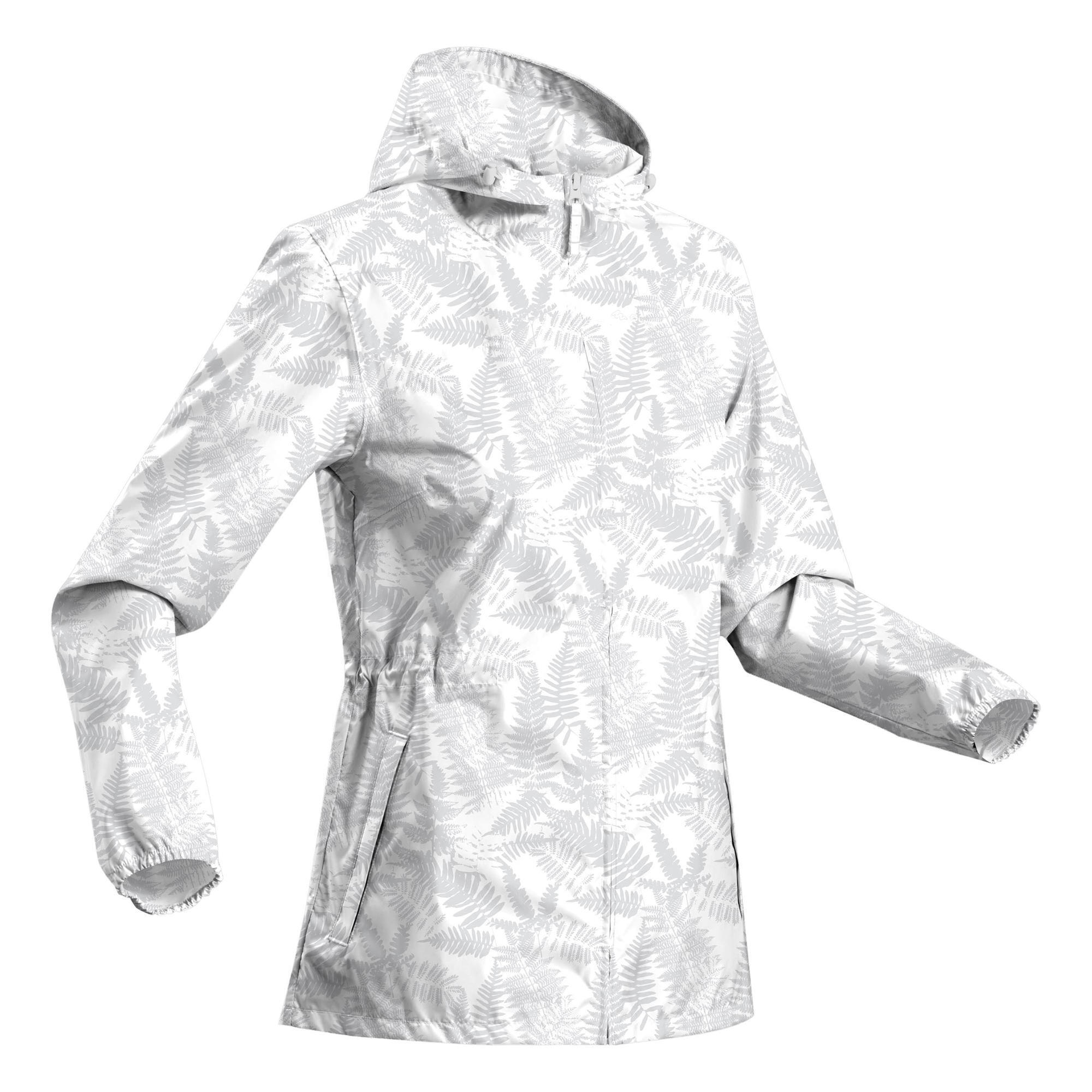 Quechua Regenjacke Wandern Raincut mit Reißverschluss Damen violett