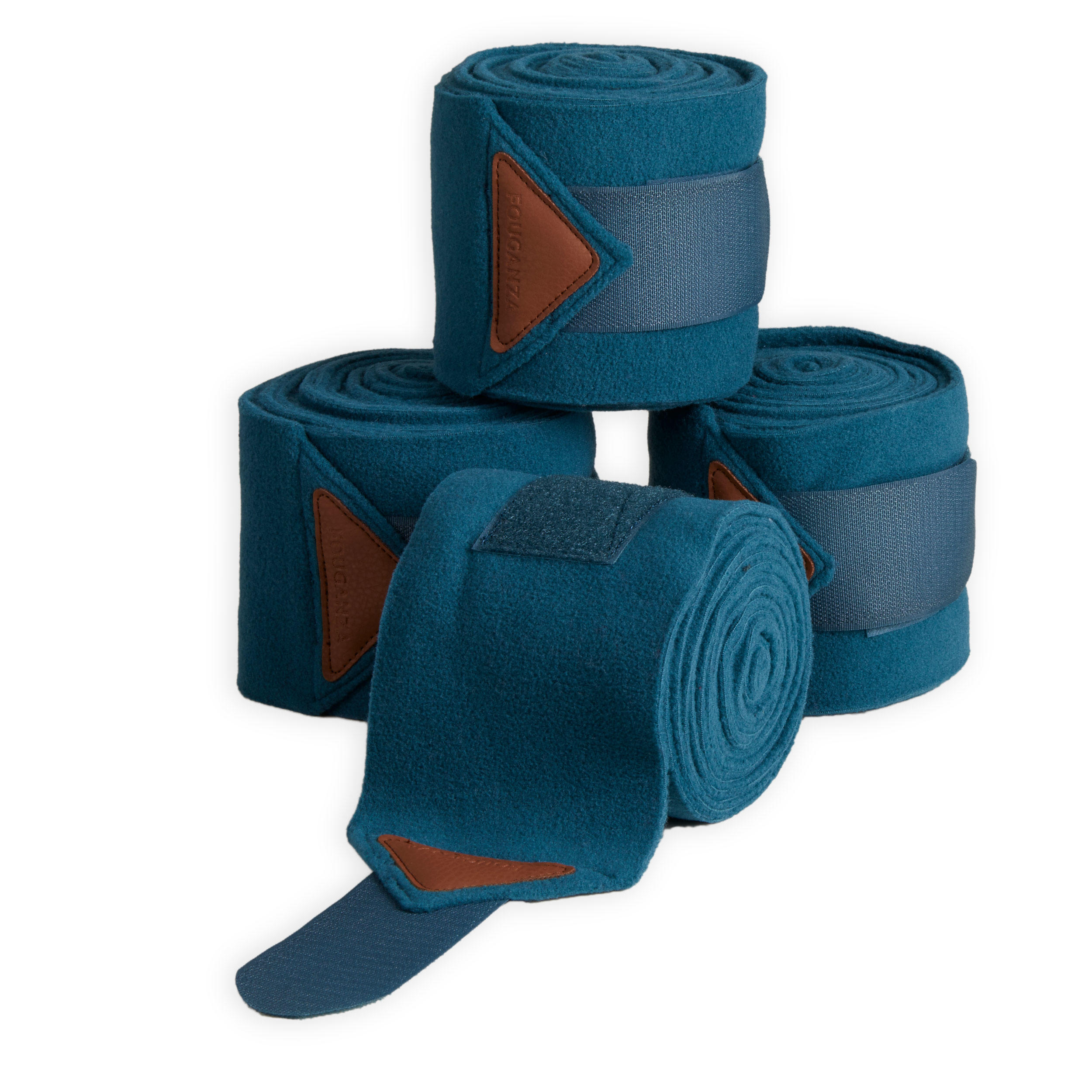 Fouganza Bandagen Pony/Pferd petrol 4er-Pack