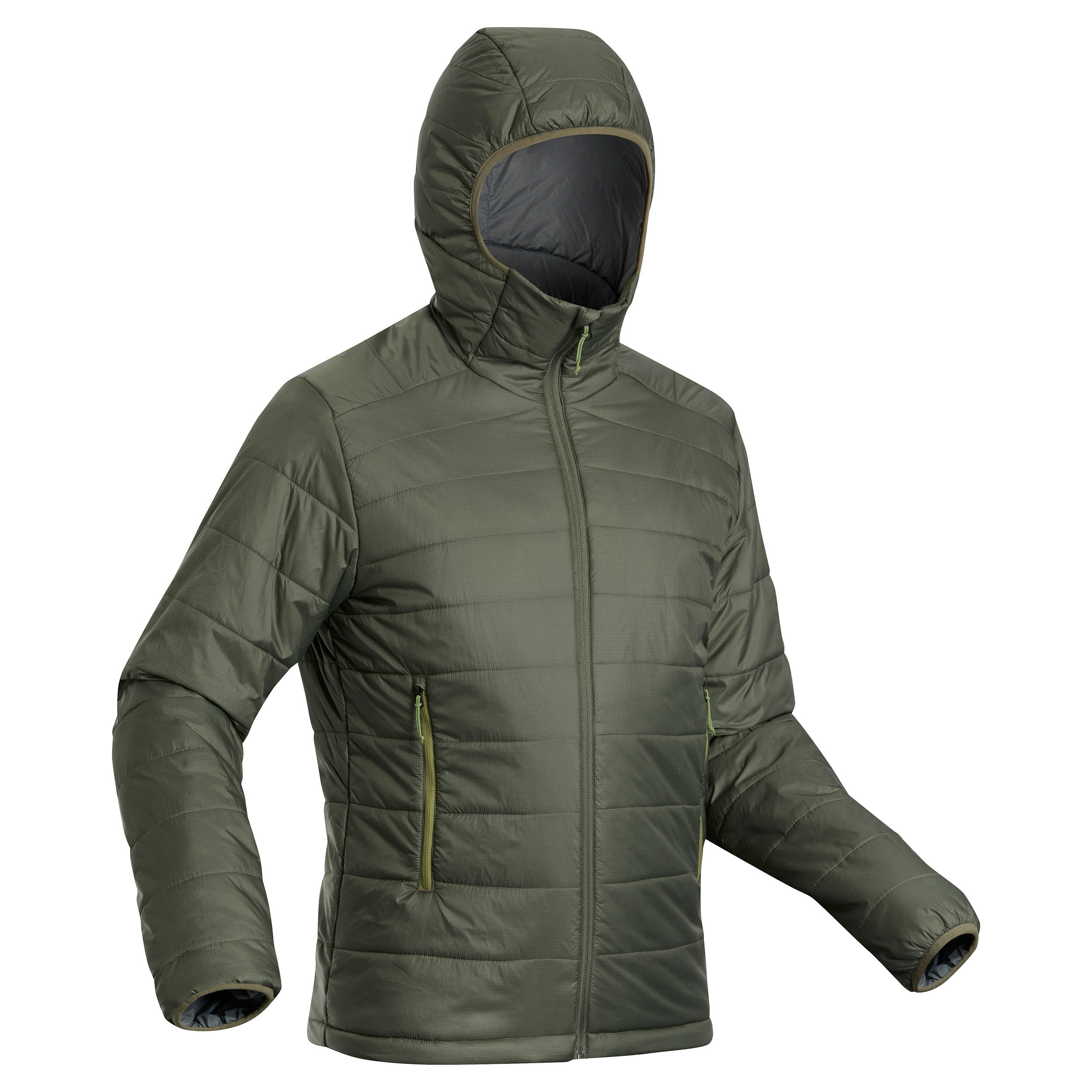 Forclaz Wattierte Jacke Bergtrekking MT100 Kapuze Komfort bis 5 °C Herren