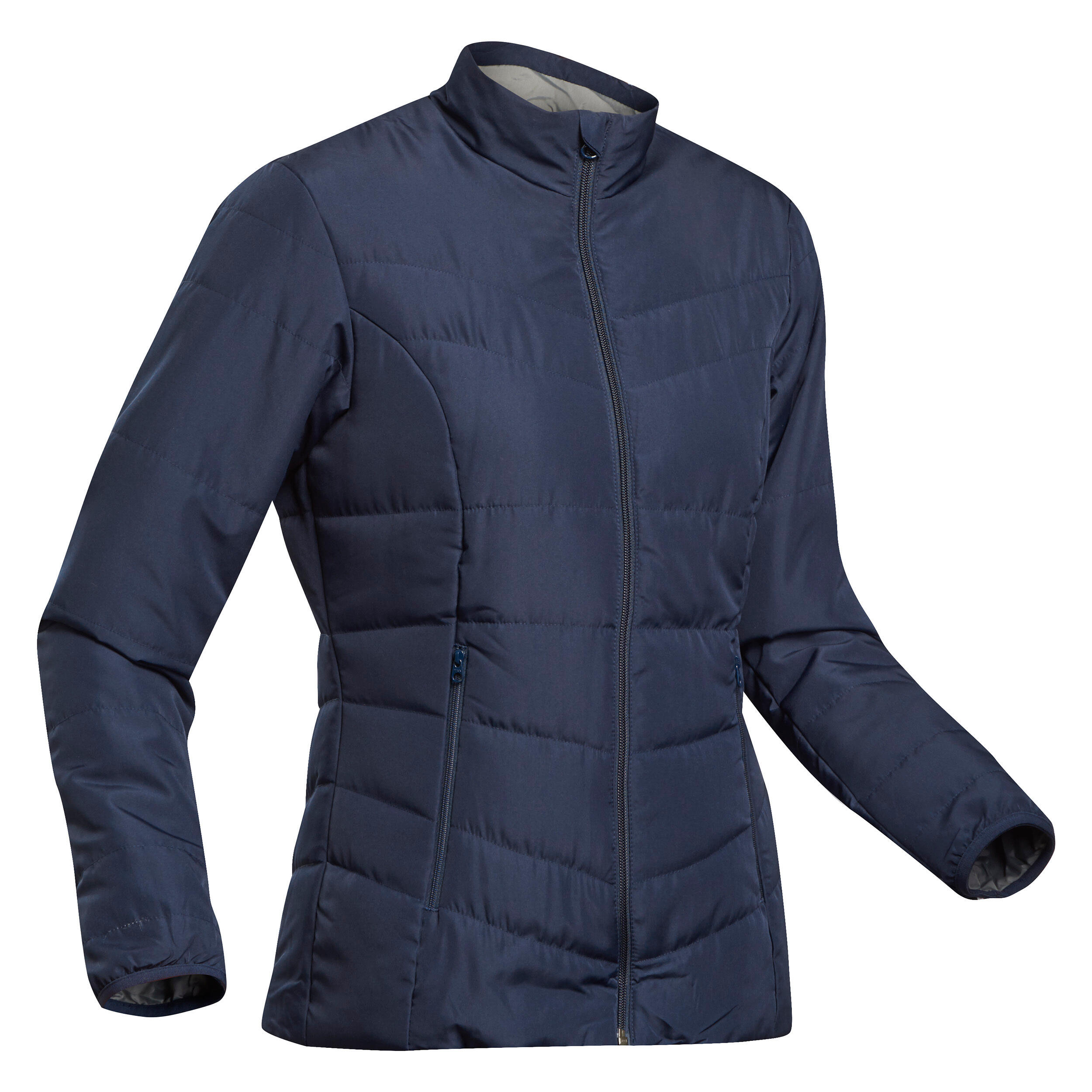 Forclaz Wattierte Jacke Bergtrekking MT50 Komfort bis 0 °C Damen marineblau
