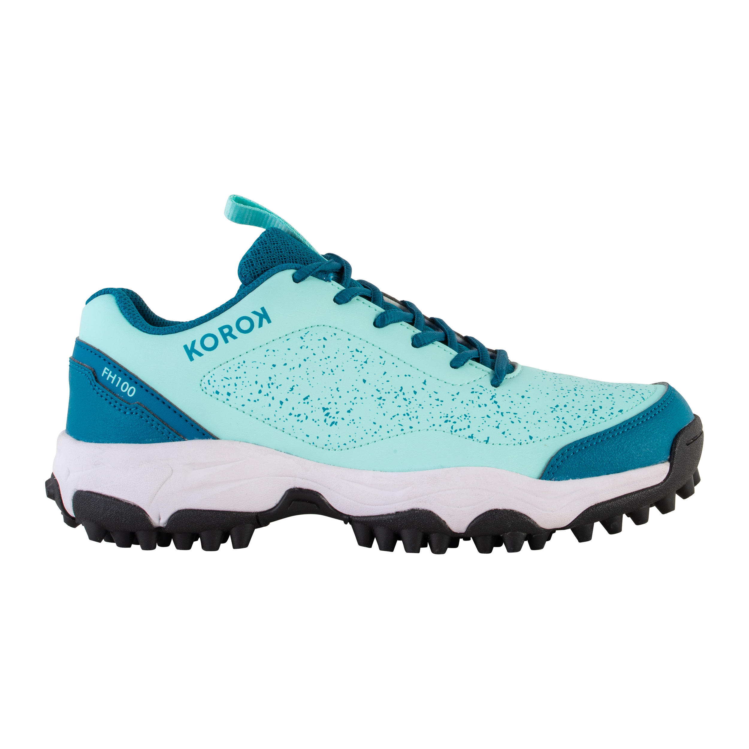 Korok Feldhockeyschuhe FH100 Erwachsene gelb/blau