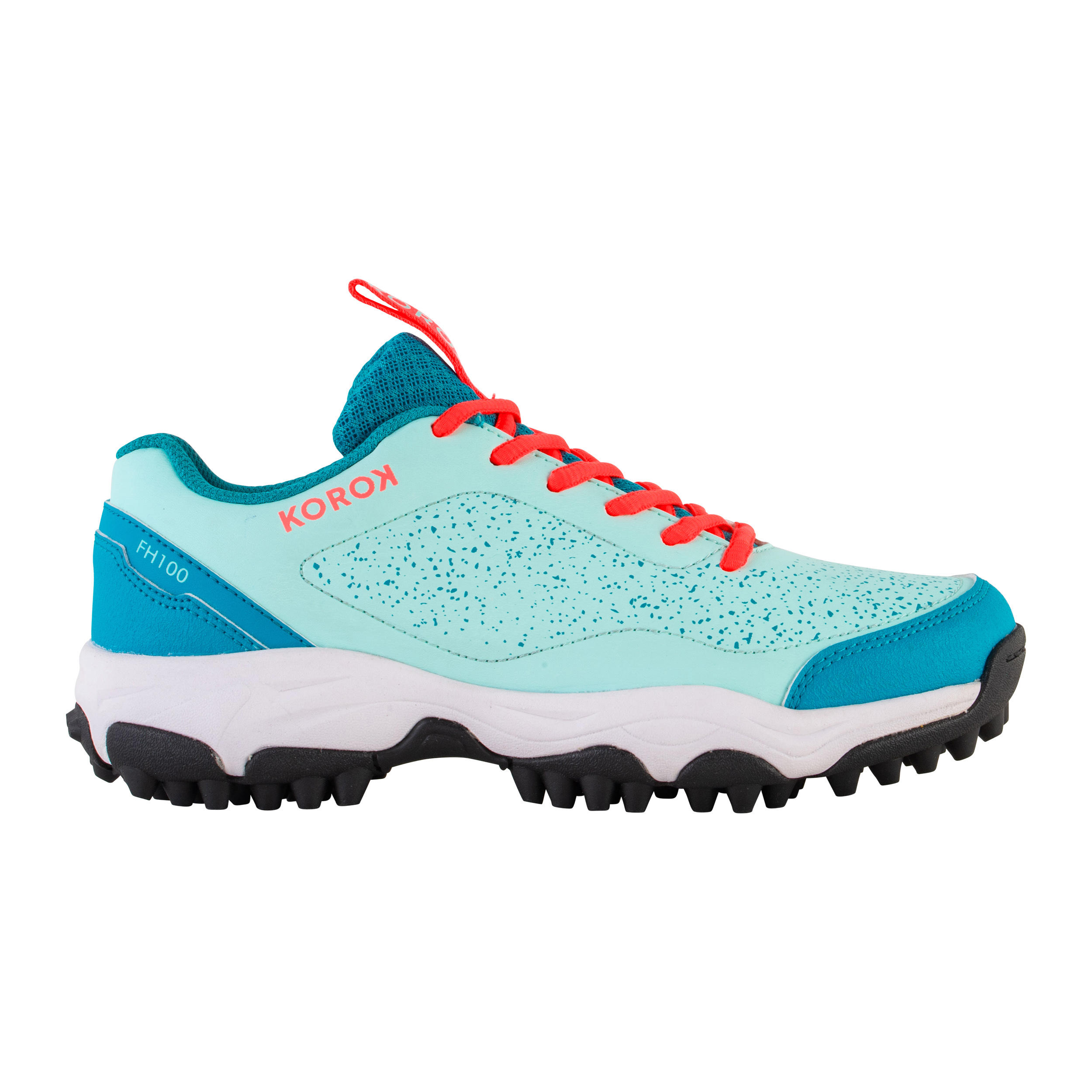 Korok Feldhockeyschuhe FH100 Jugendliche rot/blau