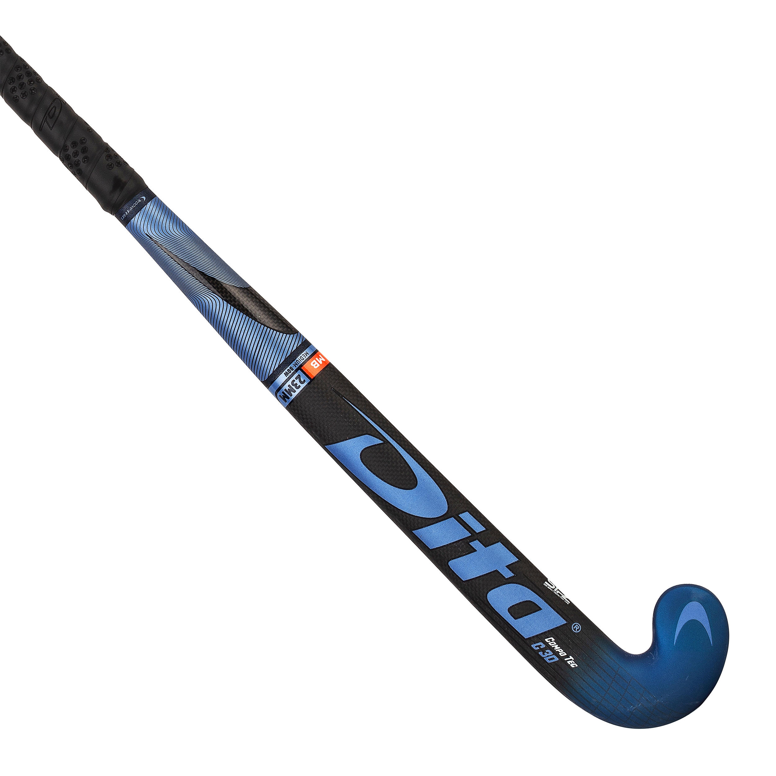 Dita Hockeyschläger Compotec C30 Mid Bow 30% Carbon Jugendliche blau/schwarz FTO
