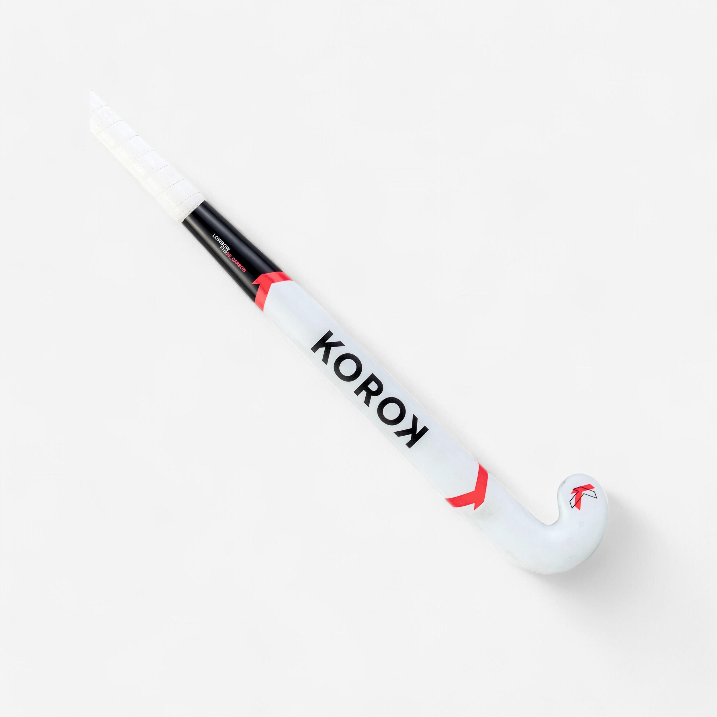Korok Feldhockeyschläger FH995 Expert Low Bow 95% Carbon Erwachsene weiss/rosa