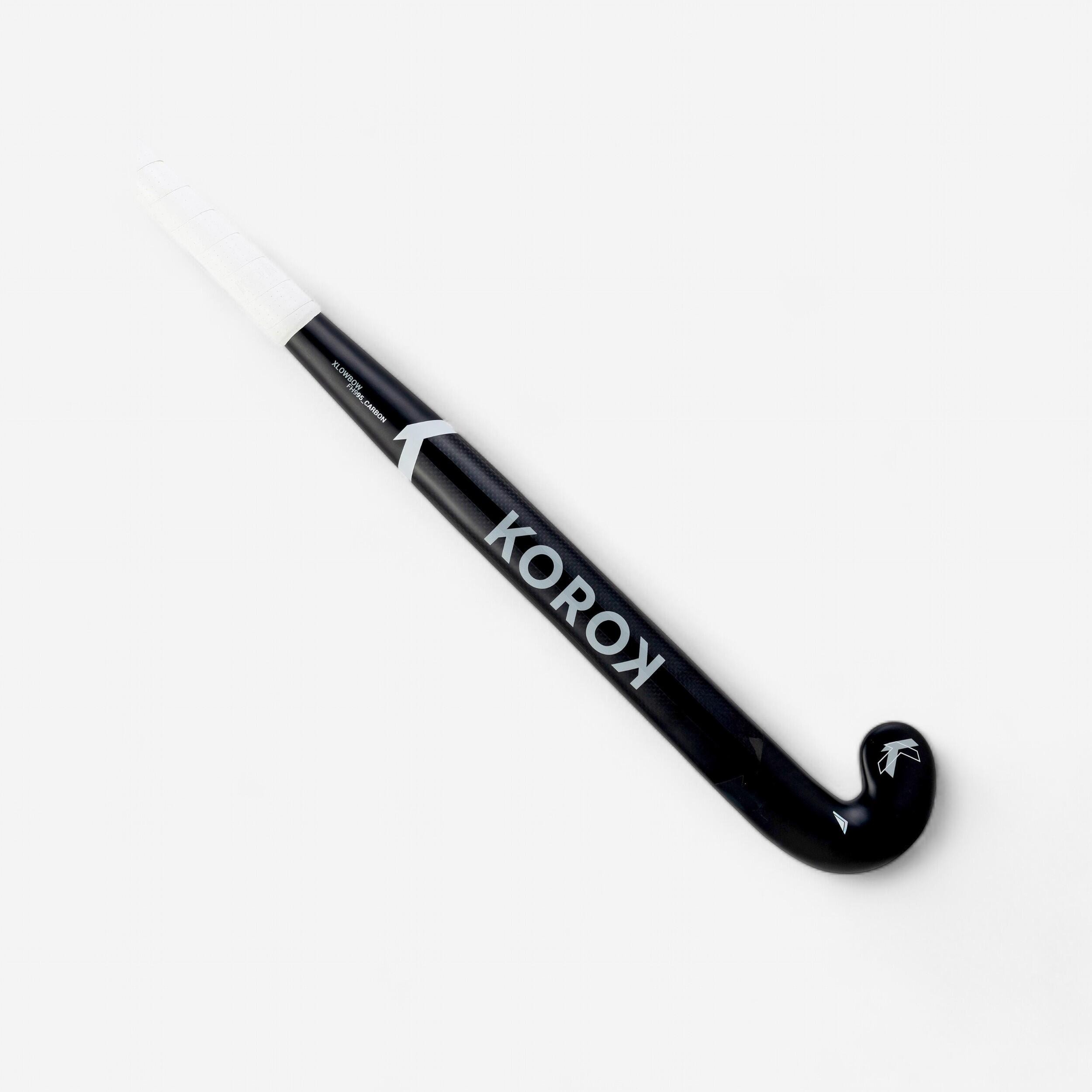 Korok Feldhockeyschläger FH995 XLow Bow 95% Carbon Erwachsene schwarz/grau
