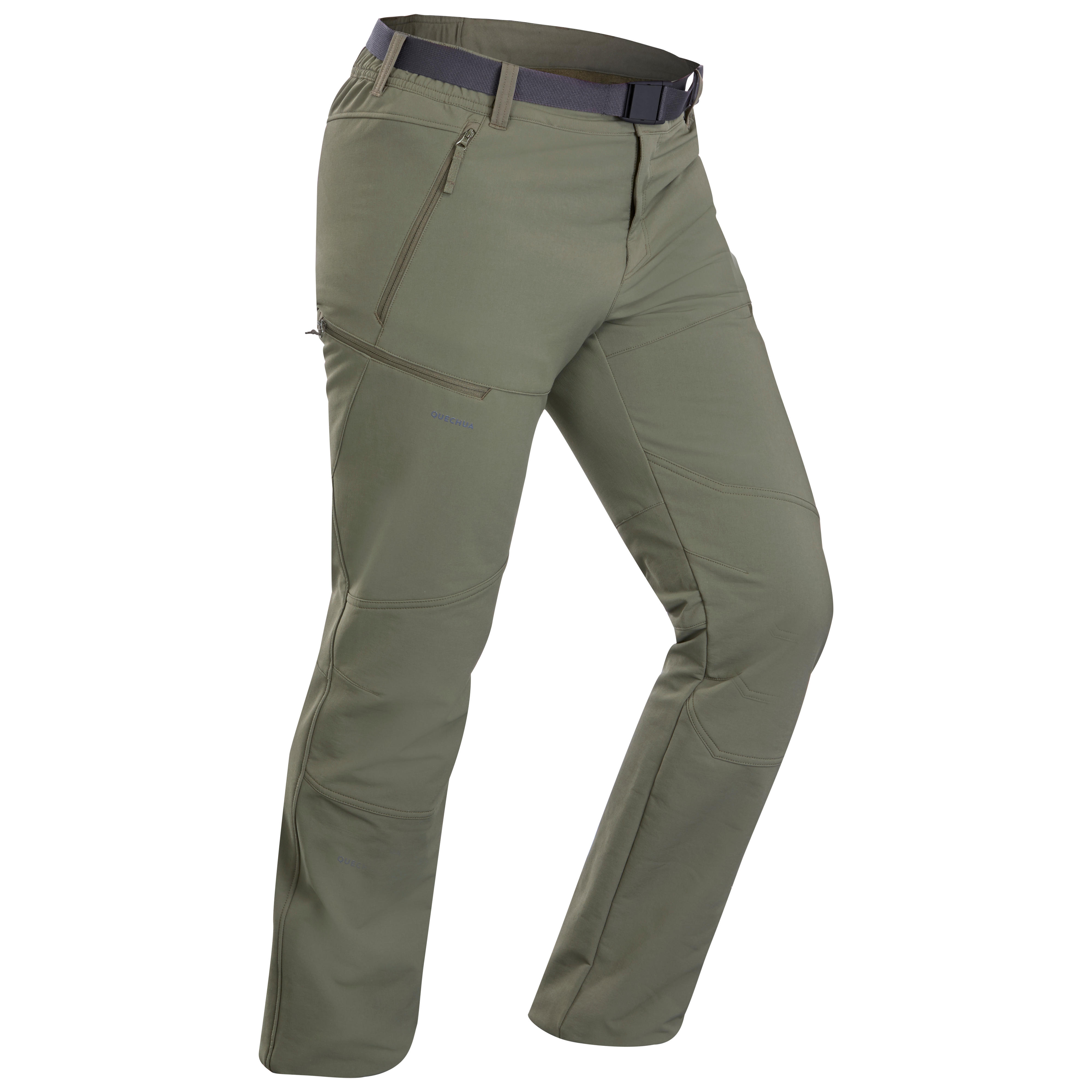 Quechua Softshellhose Winterwandern SH500 X-Warm Wasserabweisend Stretch Herren schwarz