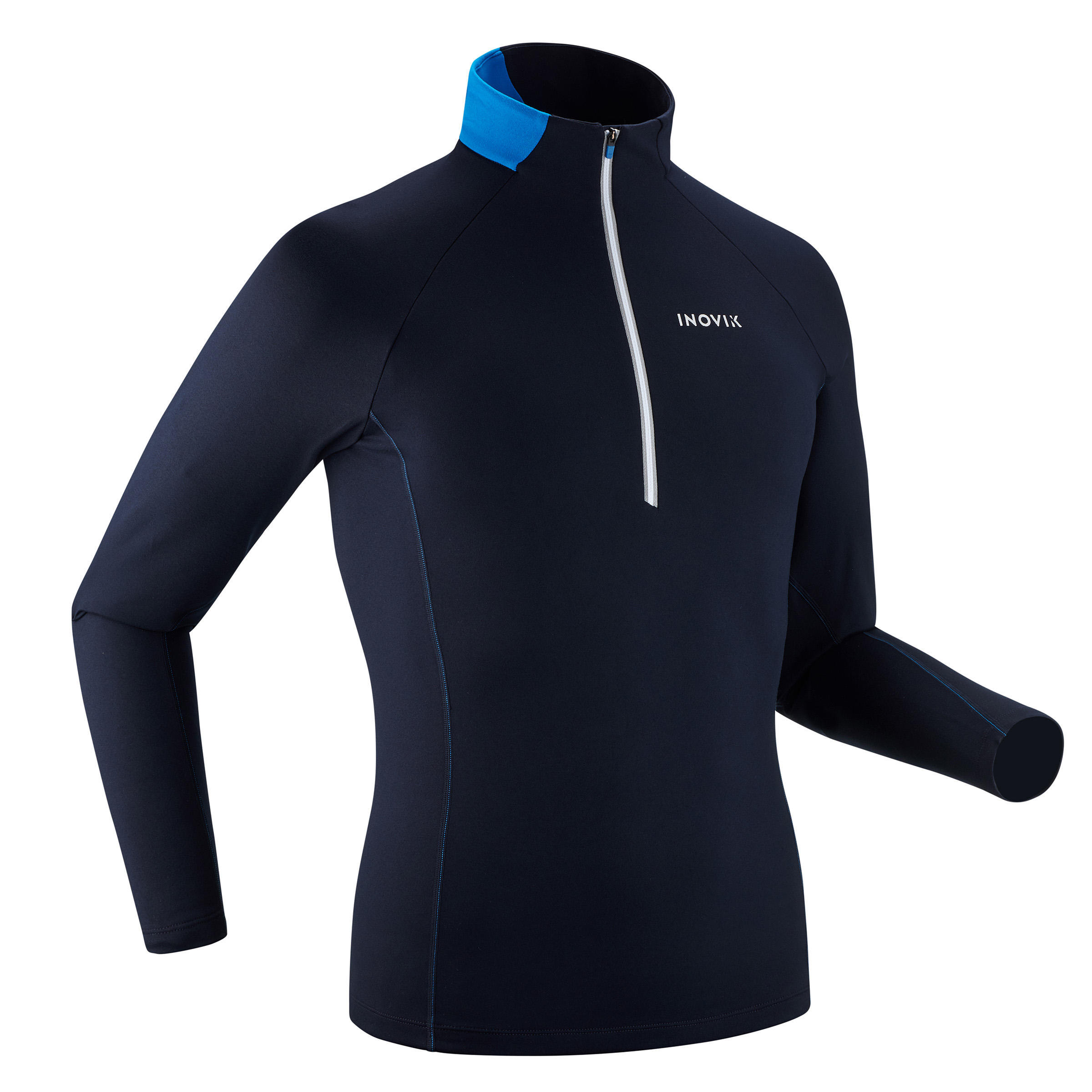 Inovik Langlaufshirt Langarm XC S 100 warm Herren dunkelblau