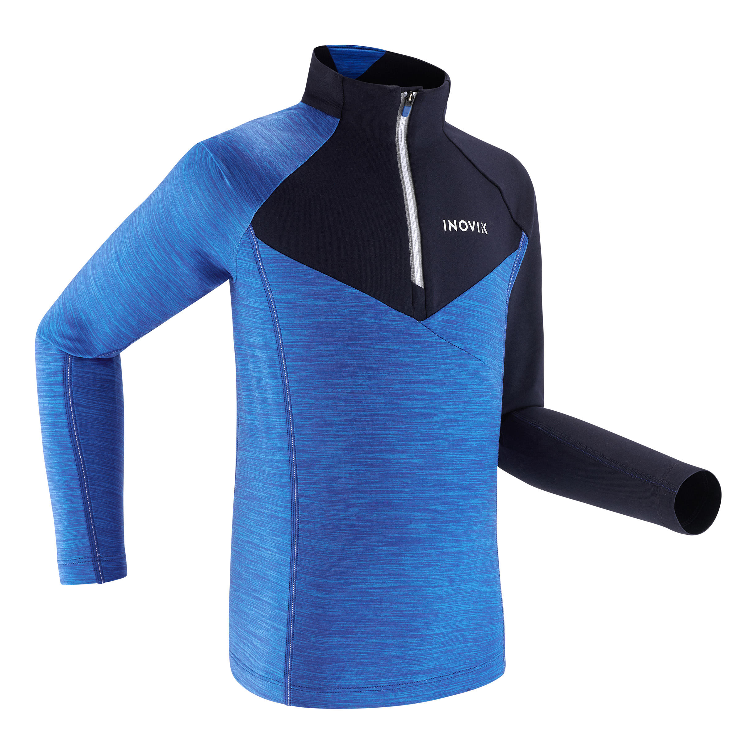 Inovik Langlaufshirt Langarm XC S 100 warm Kinder weiss