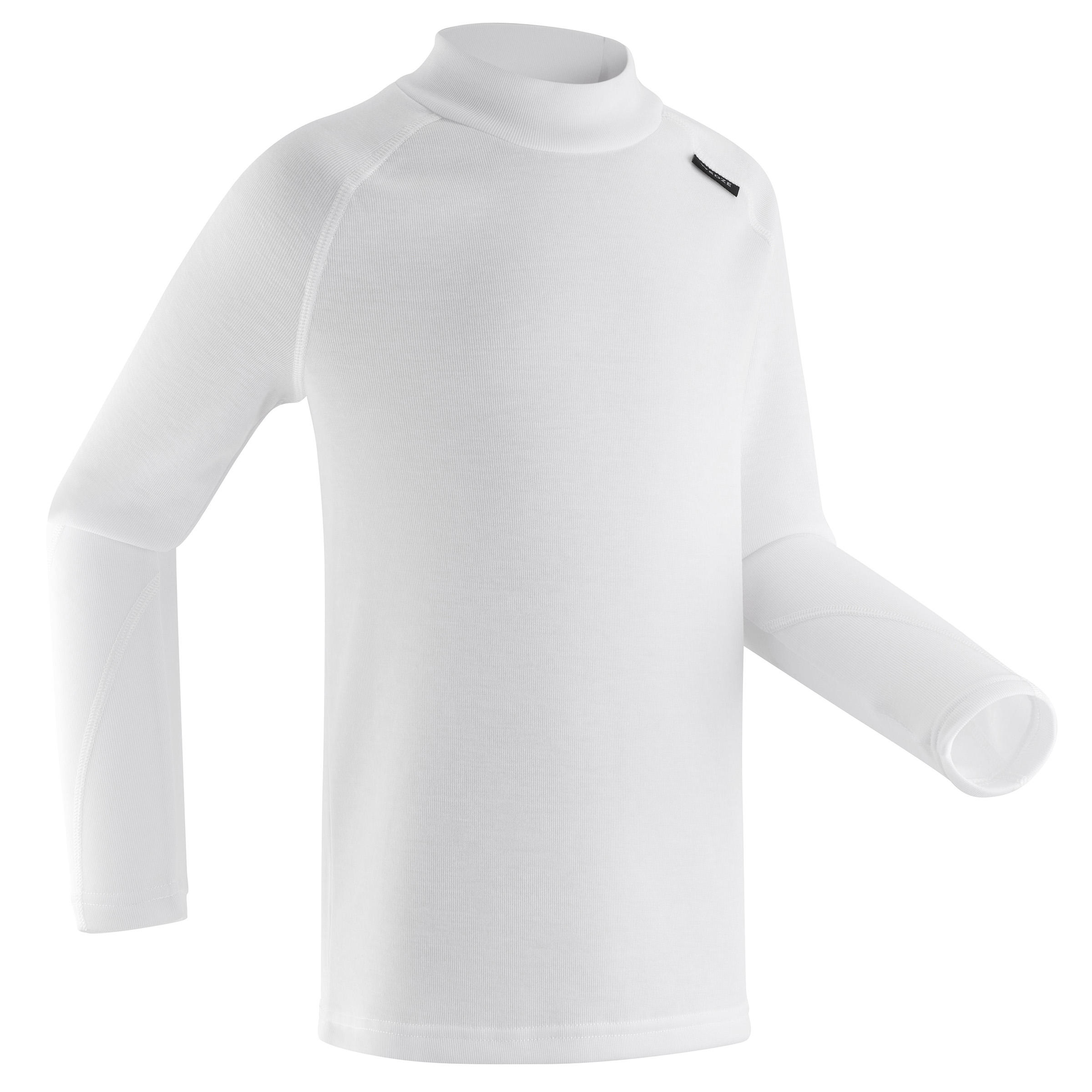 Wedze Skiunterwäsche Funktionsshirt Kinder - BL 100 schwarz