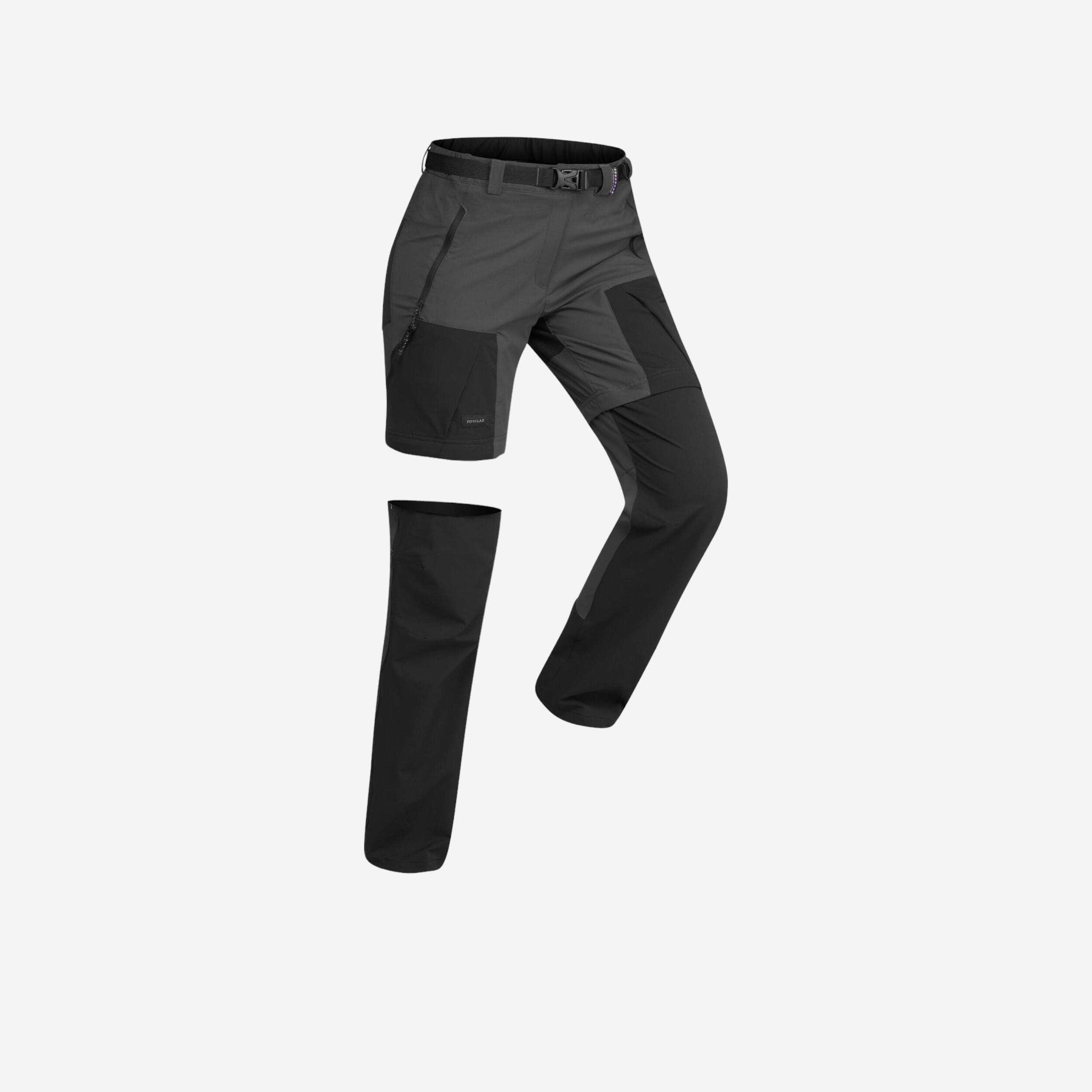 Forclaz Zip-Off-Hose Bergtrekking MT500 2-in-1 Damen schwarz