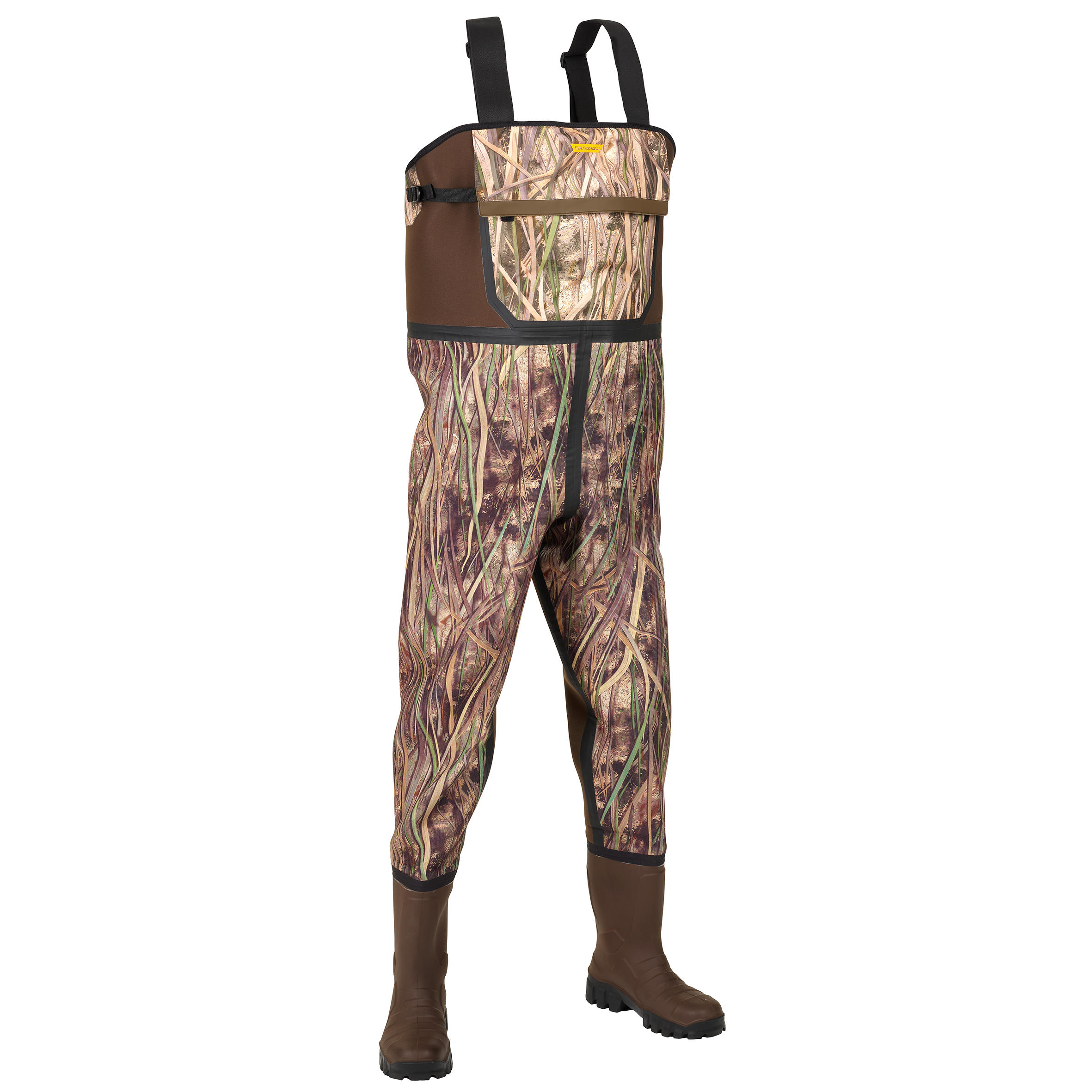 Solognac Wathose Neopren 500 warm Camouflage Schilf
