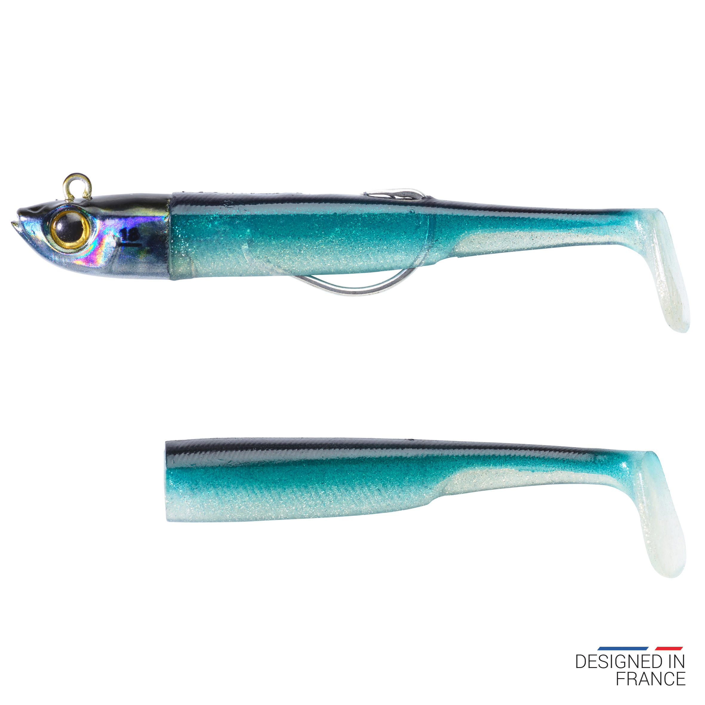 Caperlan Set Gummiköder Ancho 90 8 g Texas Shad ayu/blau