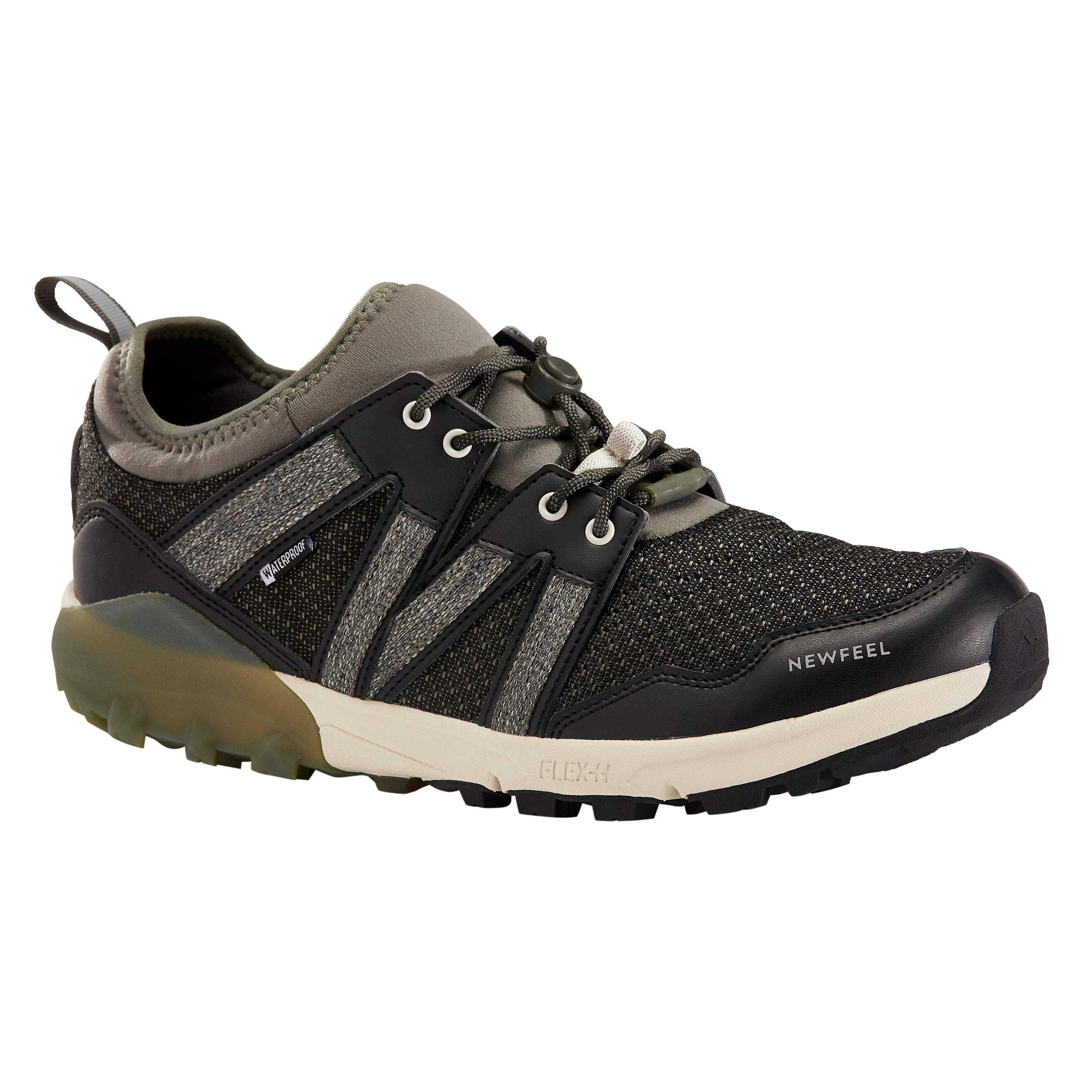 Newfeel Freizeitschuhe Nordic Walking wasserdicht NW 580 khaki