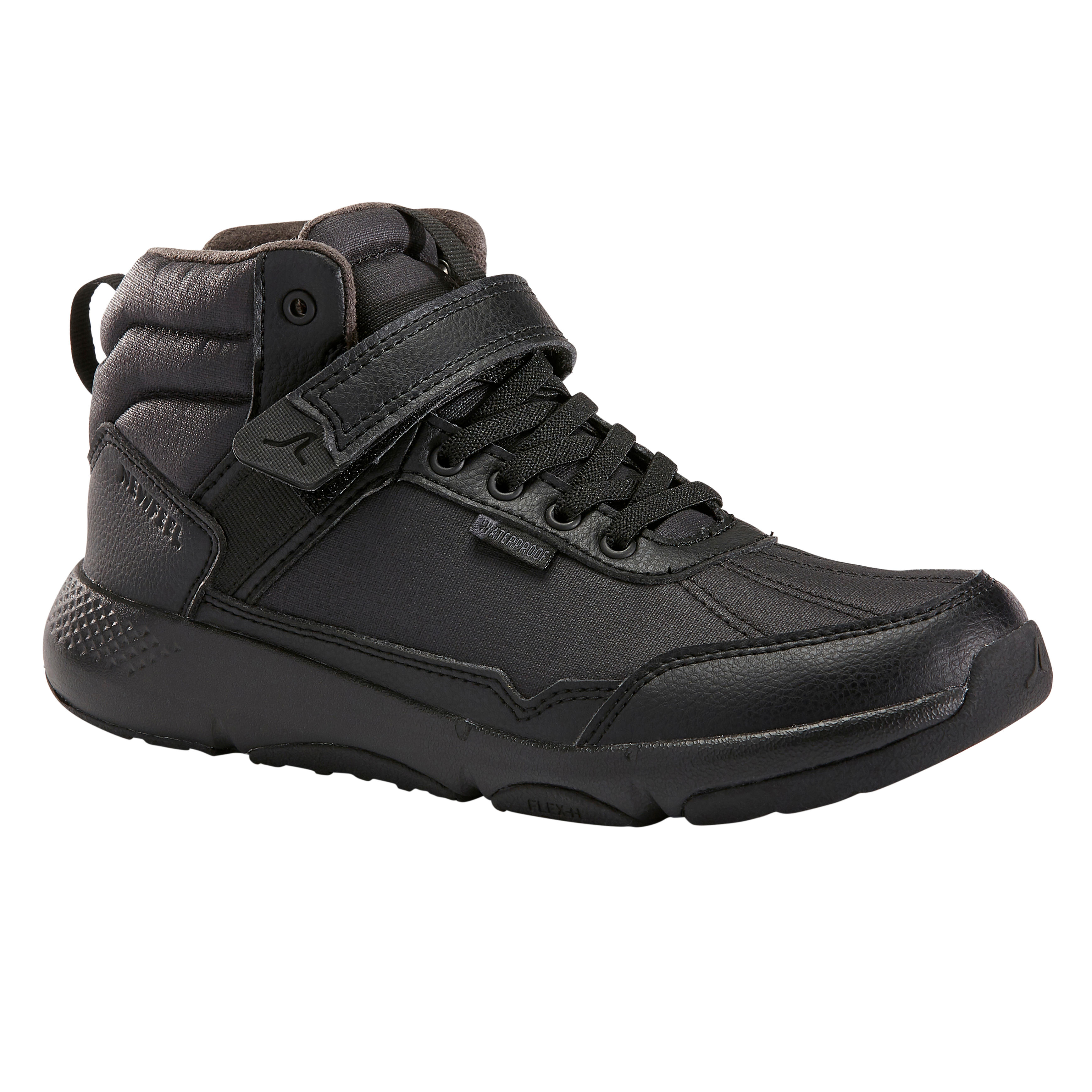 Decathlon Sportschuhe Walking Resist Warm Kinder schwarz