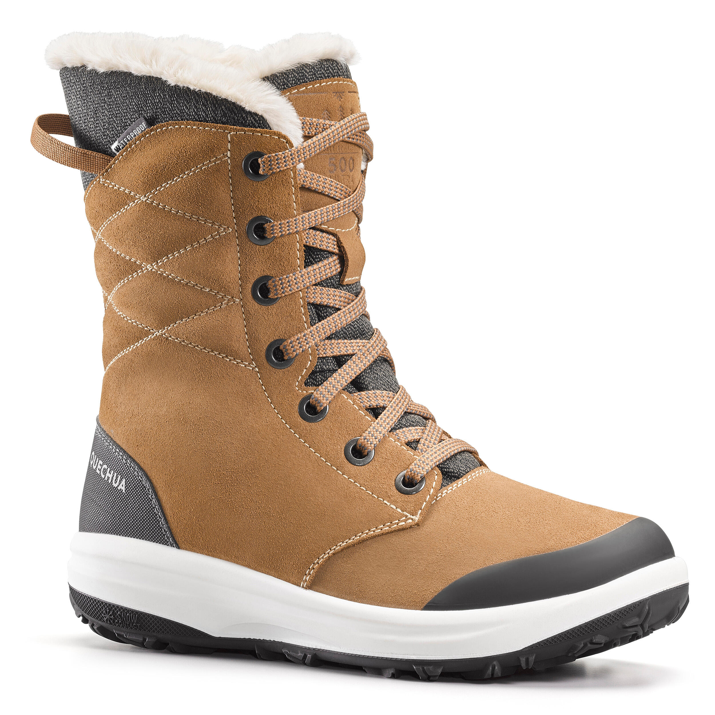 Quechua Winterschuhe Winterwandern Leder SH500 ultrawarm wasserdicht Damen