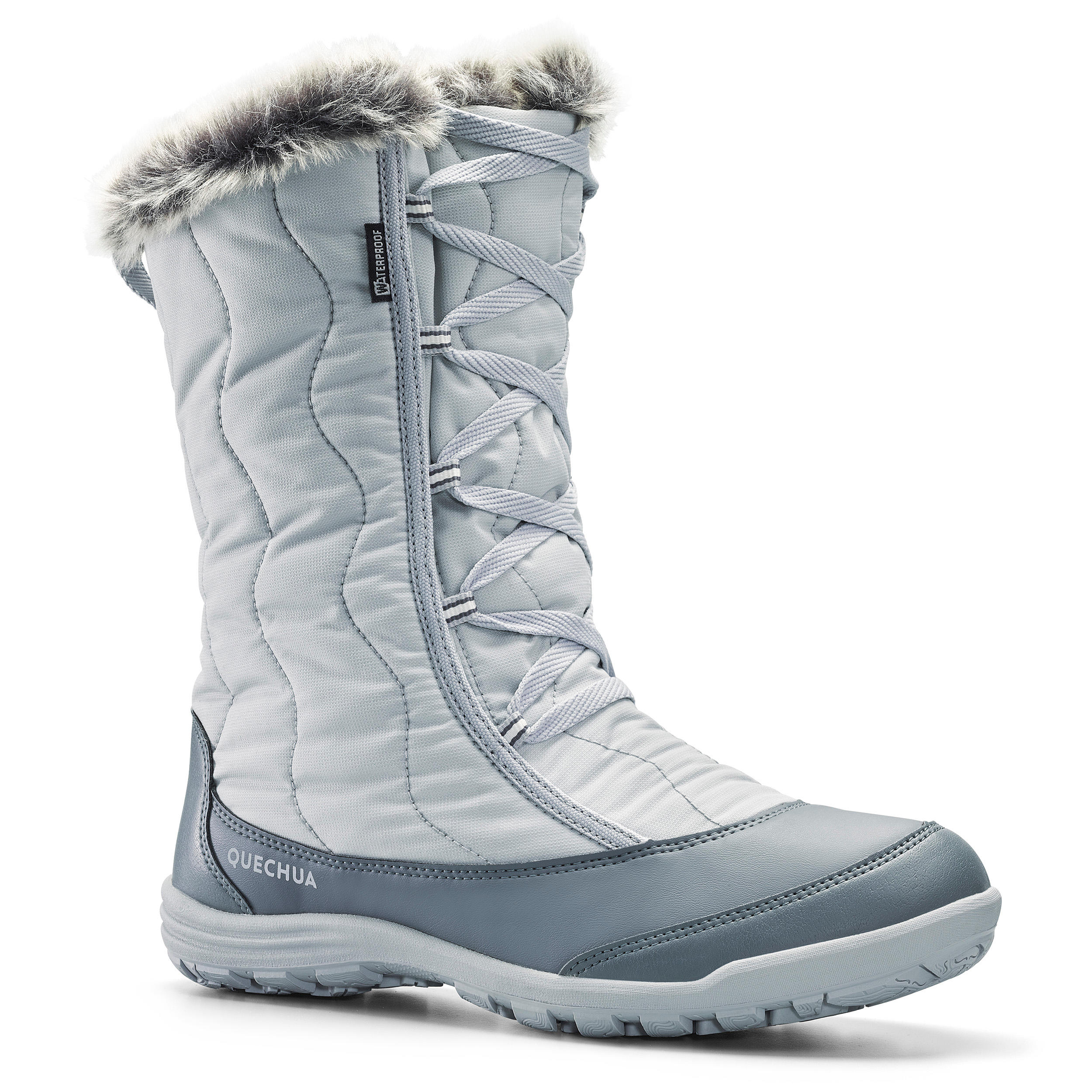 Quechua Schneestiefel Winterwandern SH500 X-Warm wasserdicht Schnürsenkel Damen