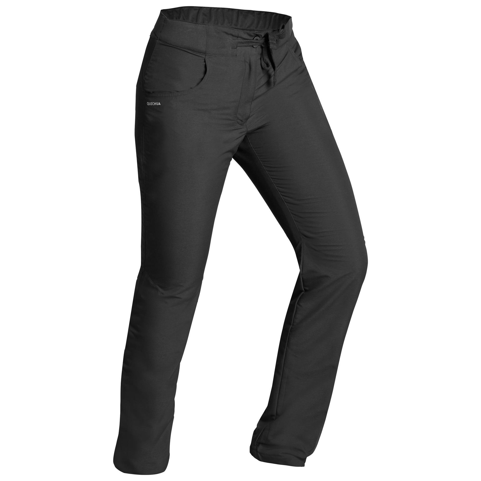Quechua Wanderhose Winterwandern SH100 Ultra-Warm wasserabweisend Damen schwarz