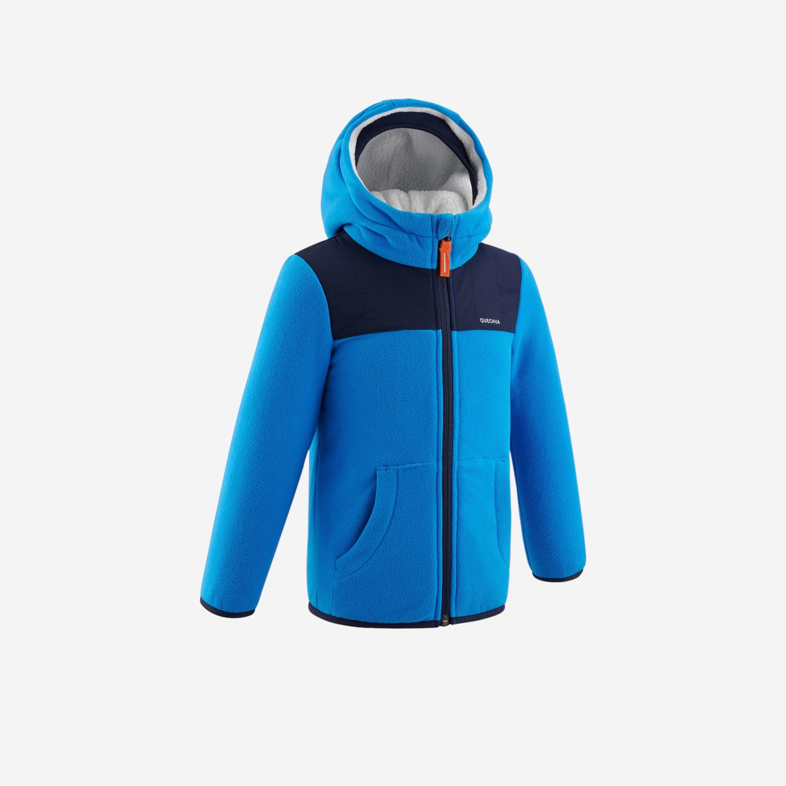 Quechua Fleecejacke Bergwandern MH500 warm Kleinkinder Gr. 92–116 blau