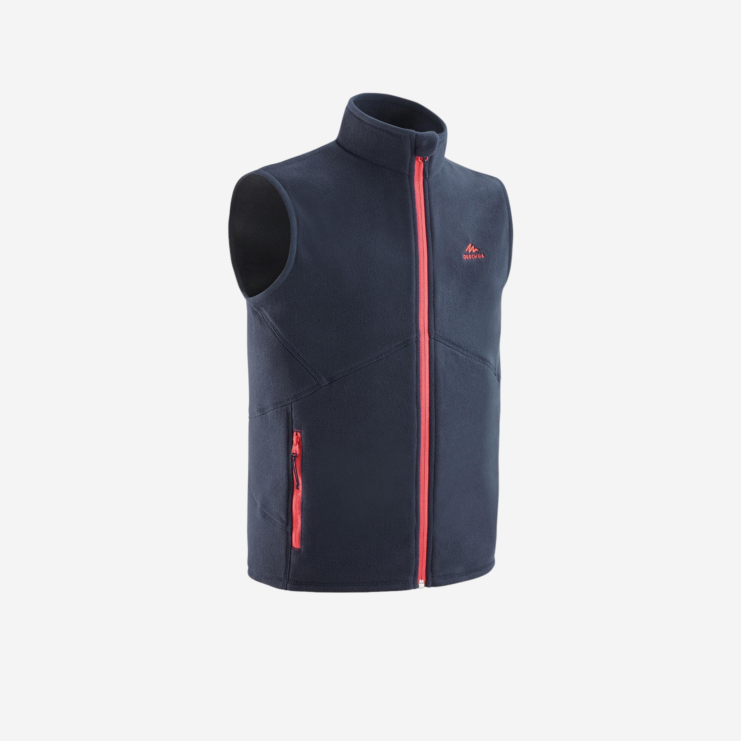 Quechua Fleeceweste Bergwandern MH150 Kinder Gr.122–170 marineblau/koralle