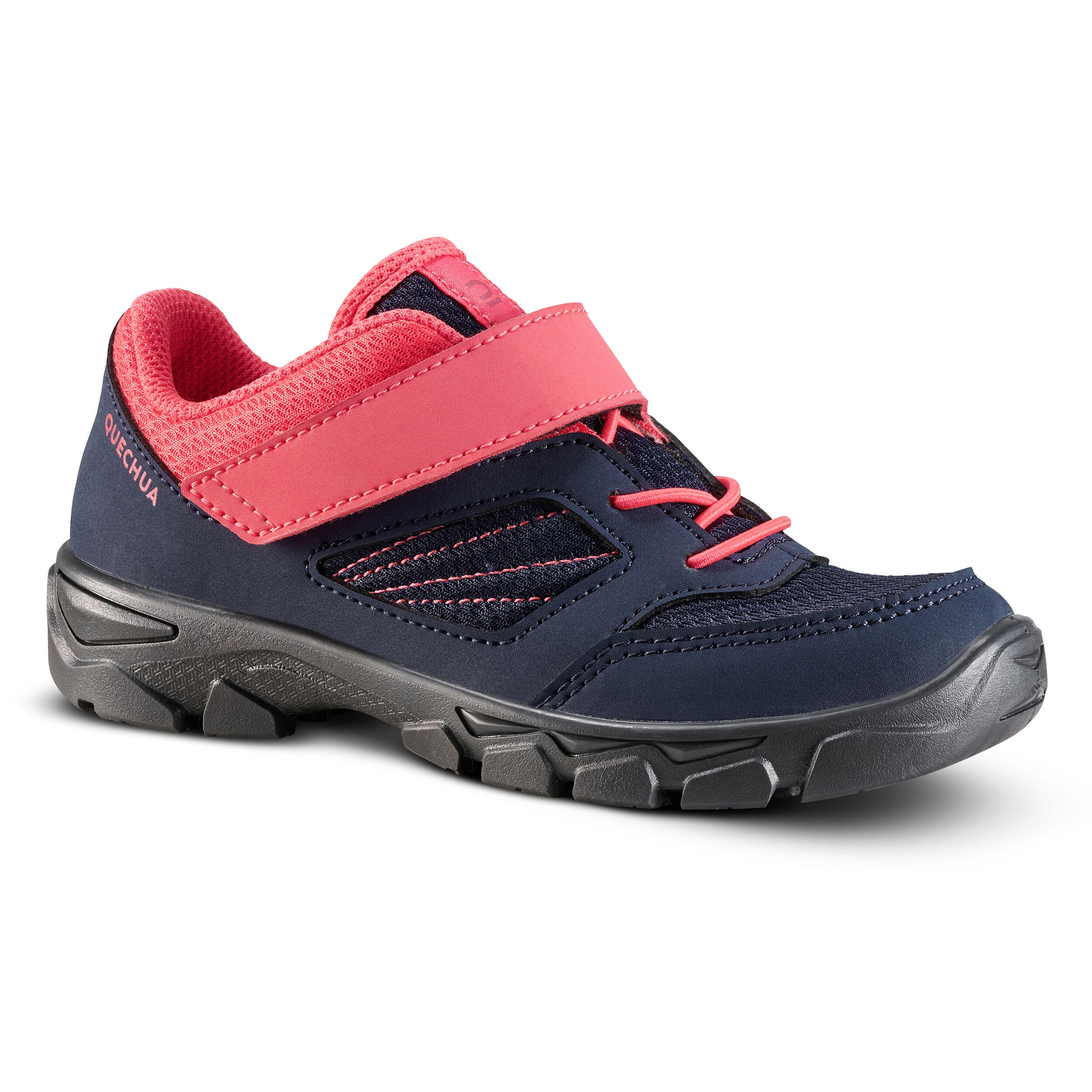 Quechua Wanderschuhe MH100 Klettverschluss Kinder Gr.24–34 blau/rosa