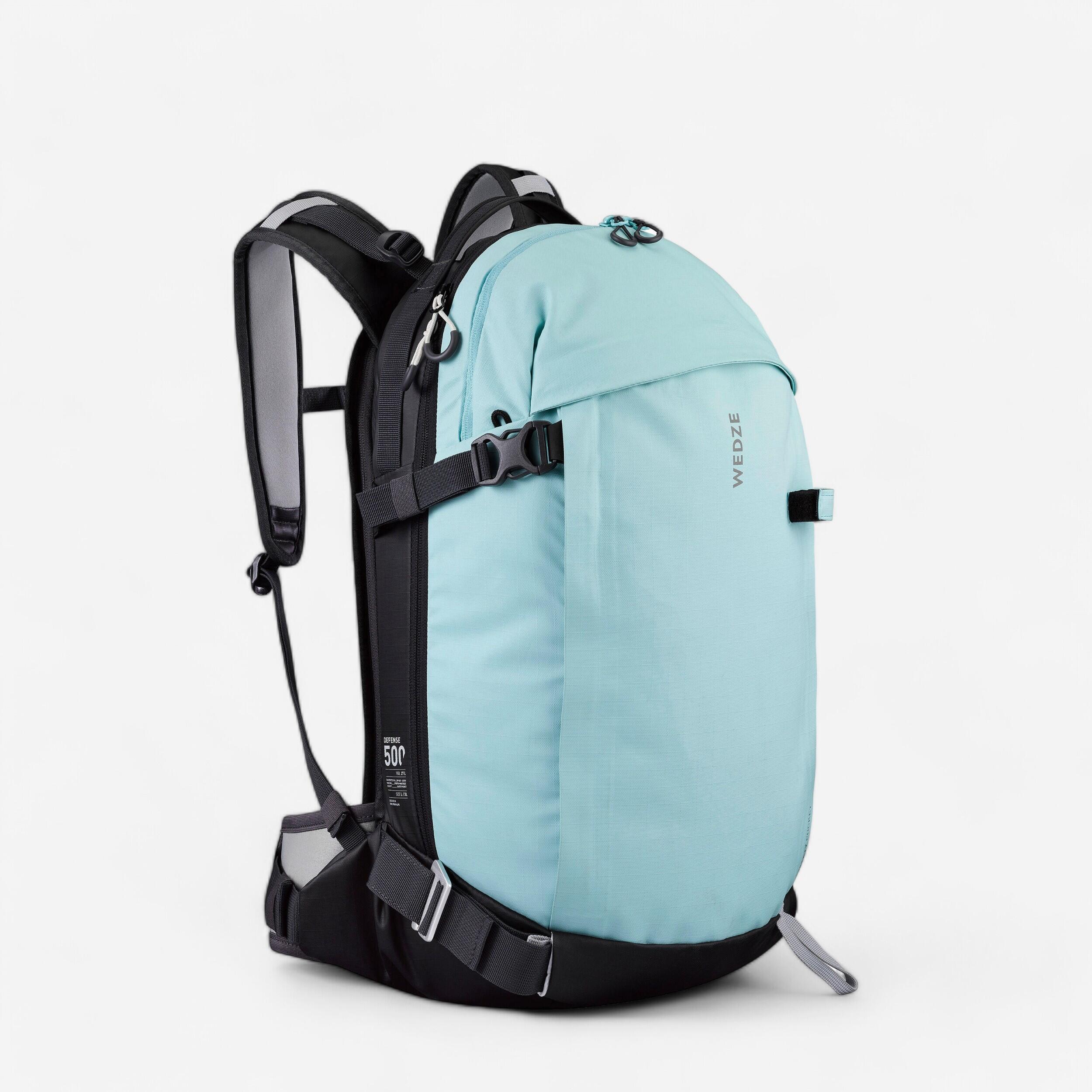 Wedze Skirucksack Freeride - BP SKI FR500 Defense 27L grün (kleine Mängel)