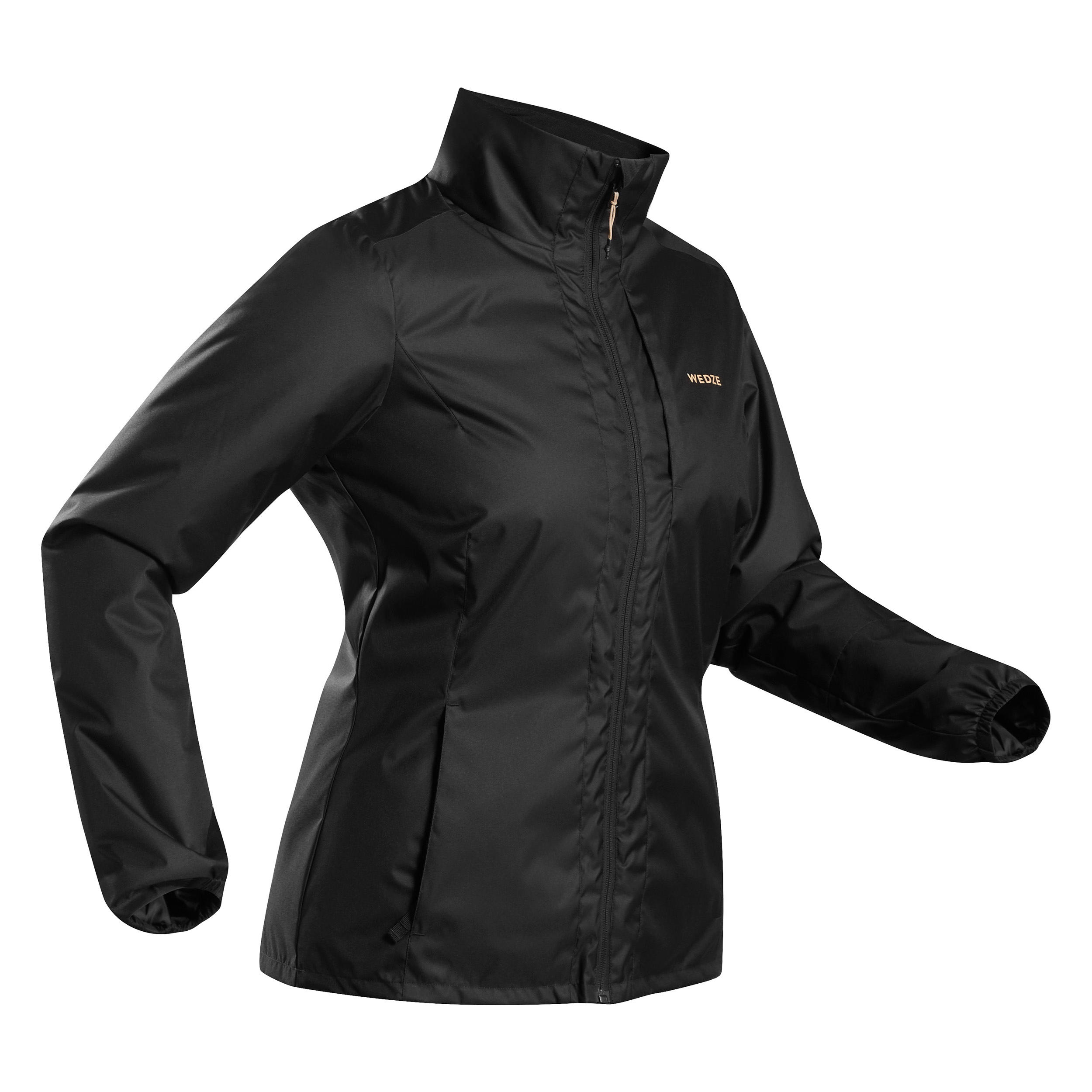 Wedze Skijacke Piste 100 Damen schwarz