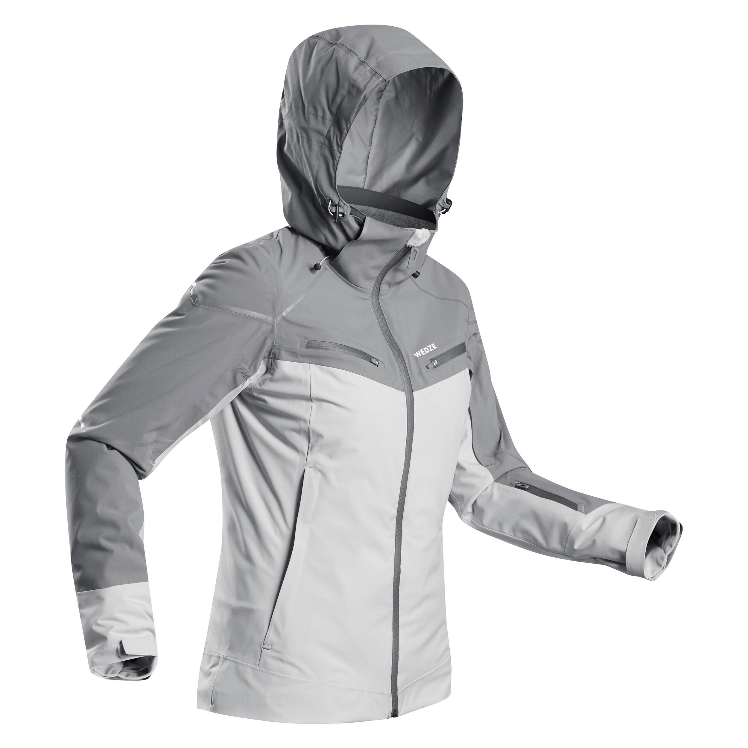 Wedze Skijacke Piste 580 Damen grau