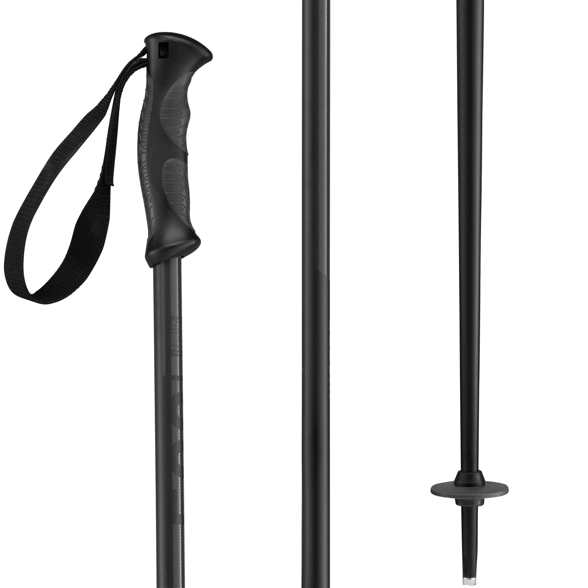 Wedze Skistöcke Erwachsene - B00ST 500 Grip schwarz
