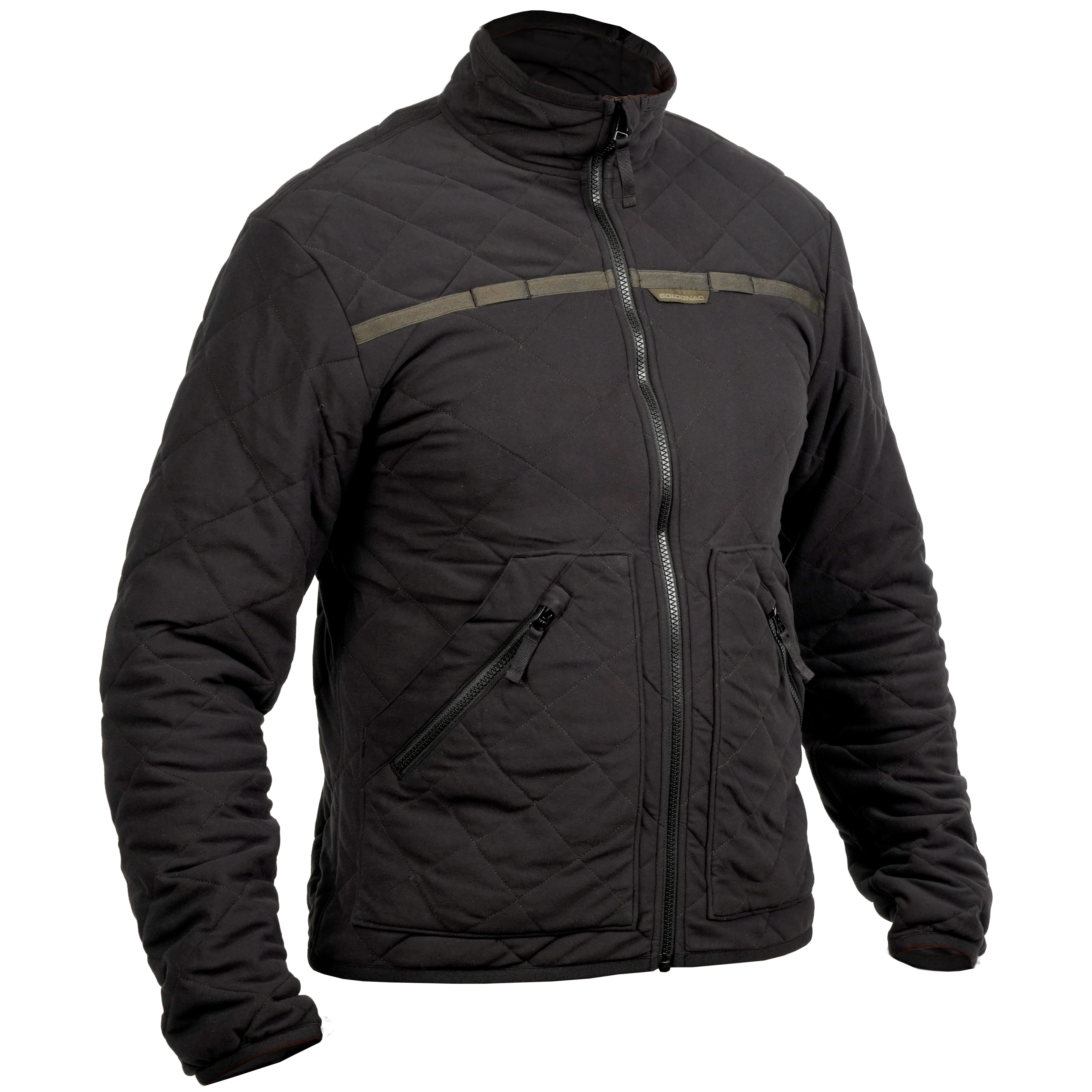 Solognac Jagdjacke 500 wattiert geräuscharm braun