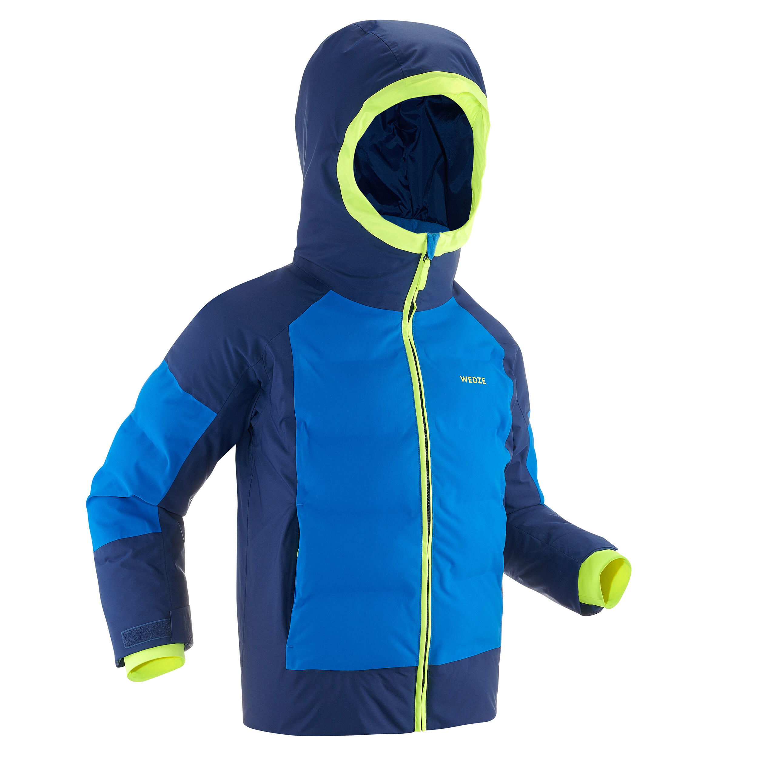 Wedze Skijacke Piste 580 Daunen wasserdicht Kinder blau