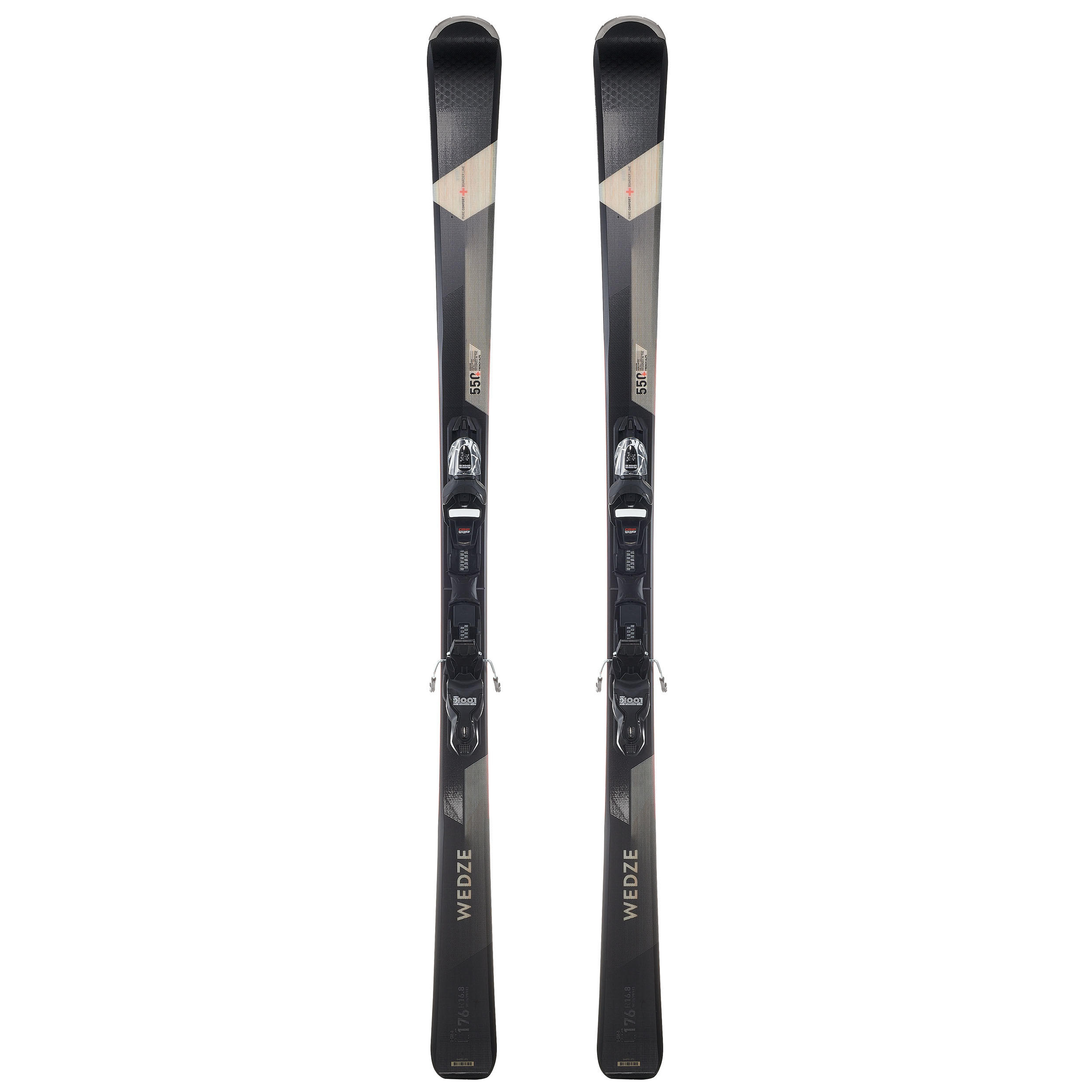 Wedze Ski All Mountain Cross 550+ Herren schwarz