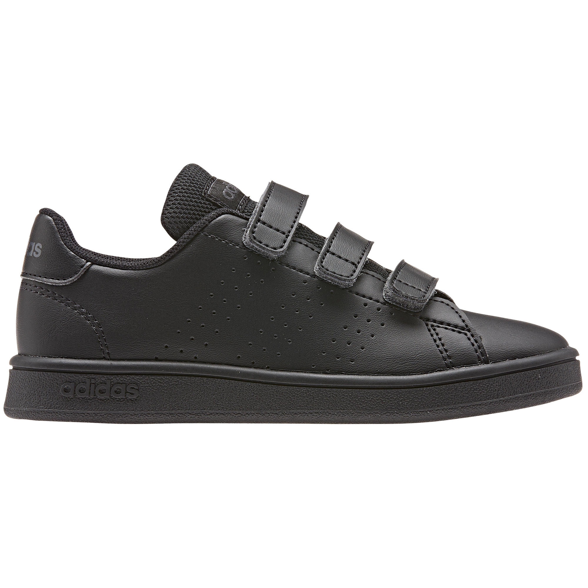 Adidas Tennisschuhe Advantage Clean KD Turnschuhe mit Klettverschluss Kinder schwarz