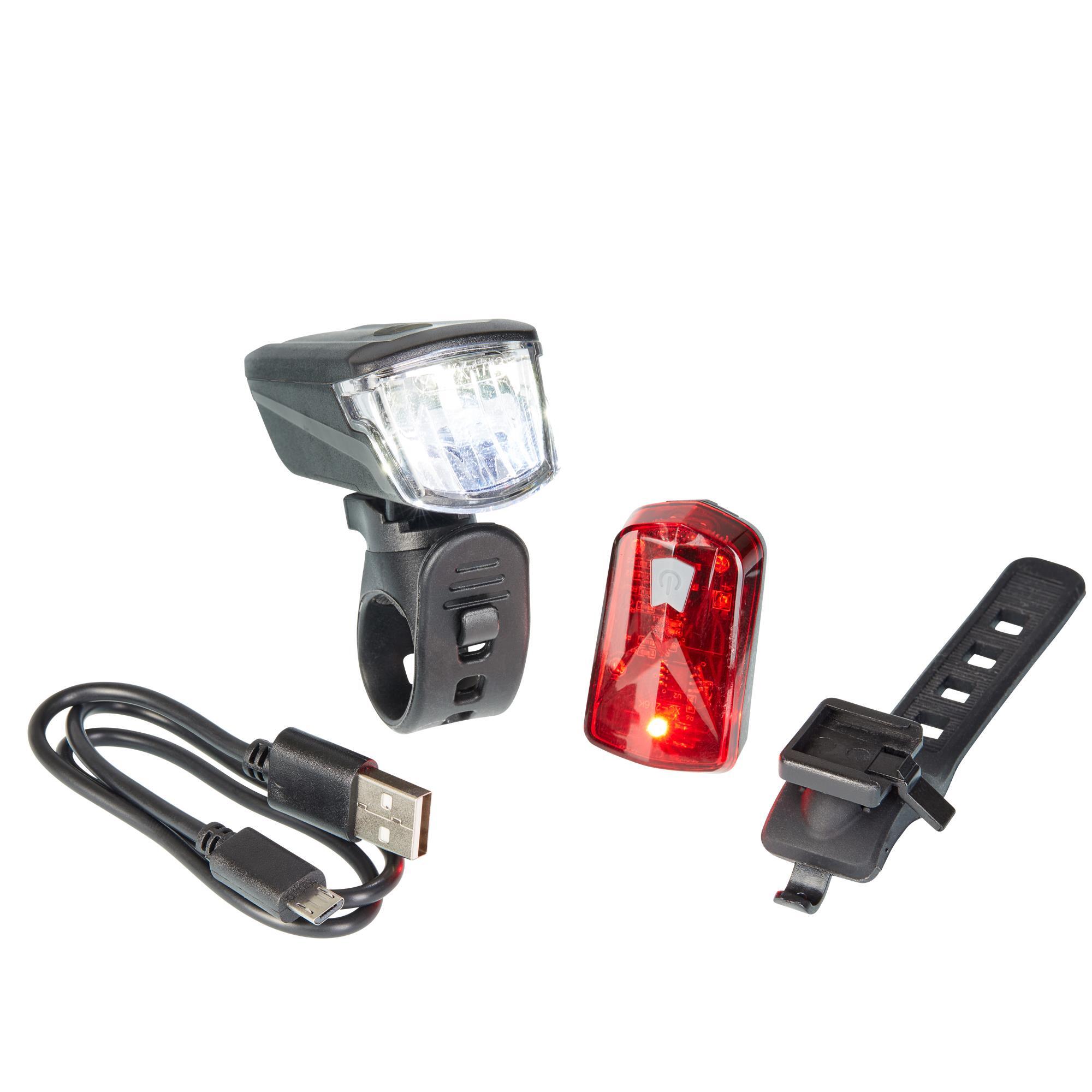 Blue Bird Fahrradbeleuchtung Set Front-/Rücklicht Bluebird LED 30/15 LUX USB