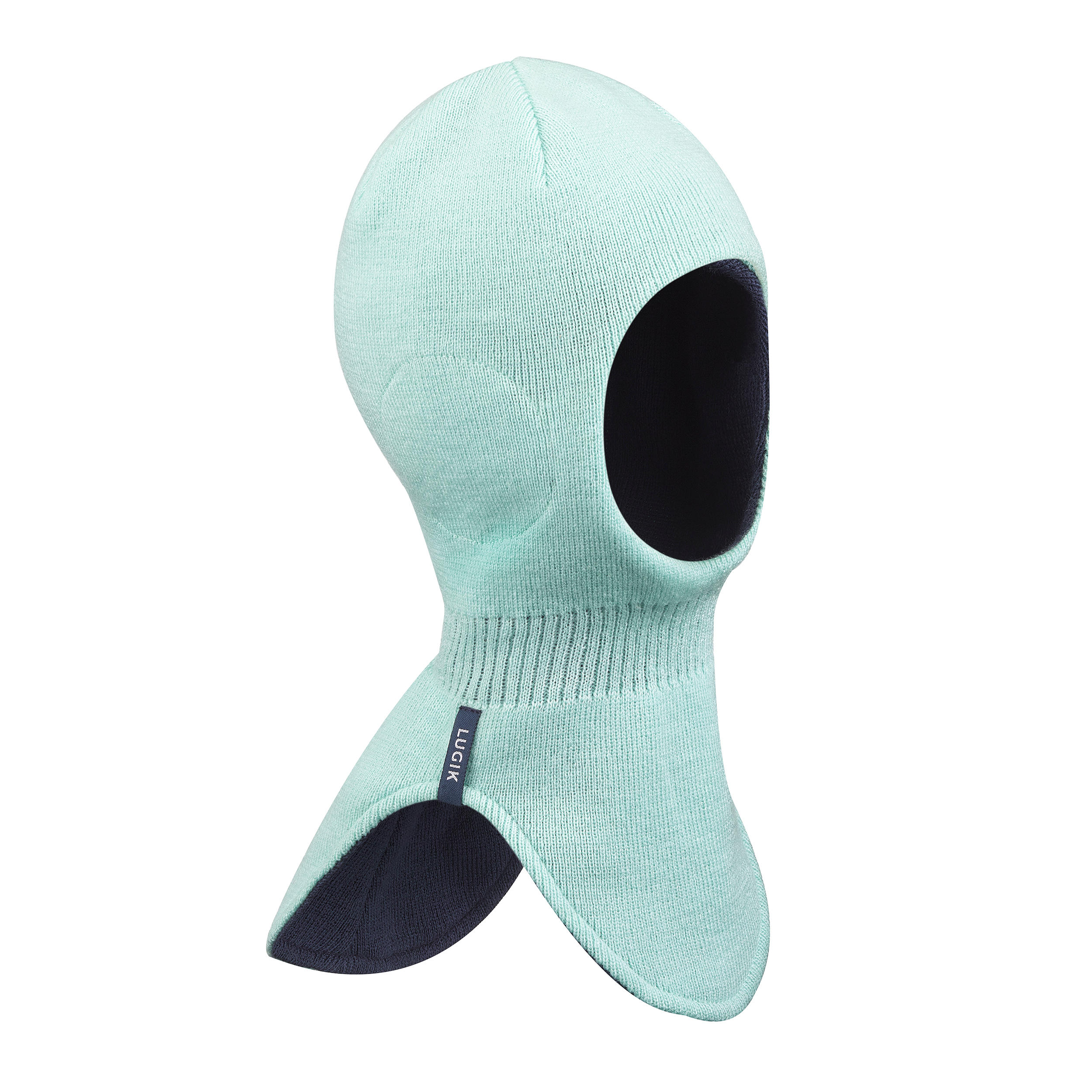 Wedze Sturmhaube Baby - Warm Reverse grün/blau