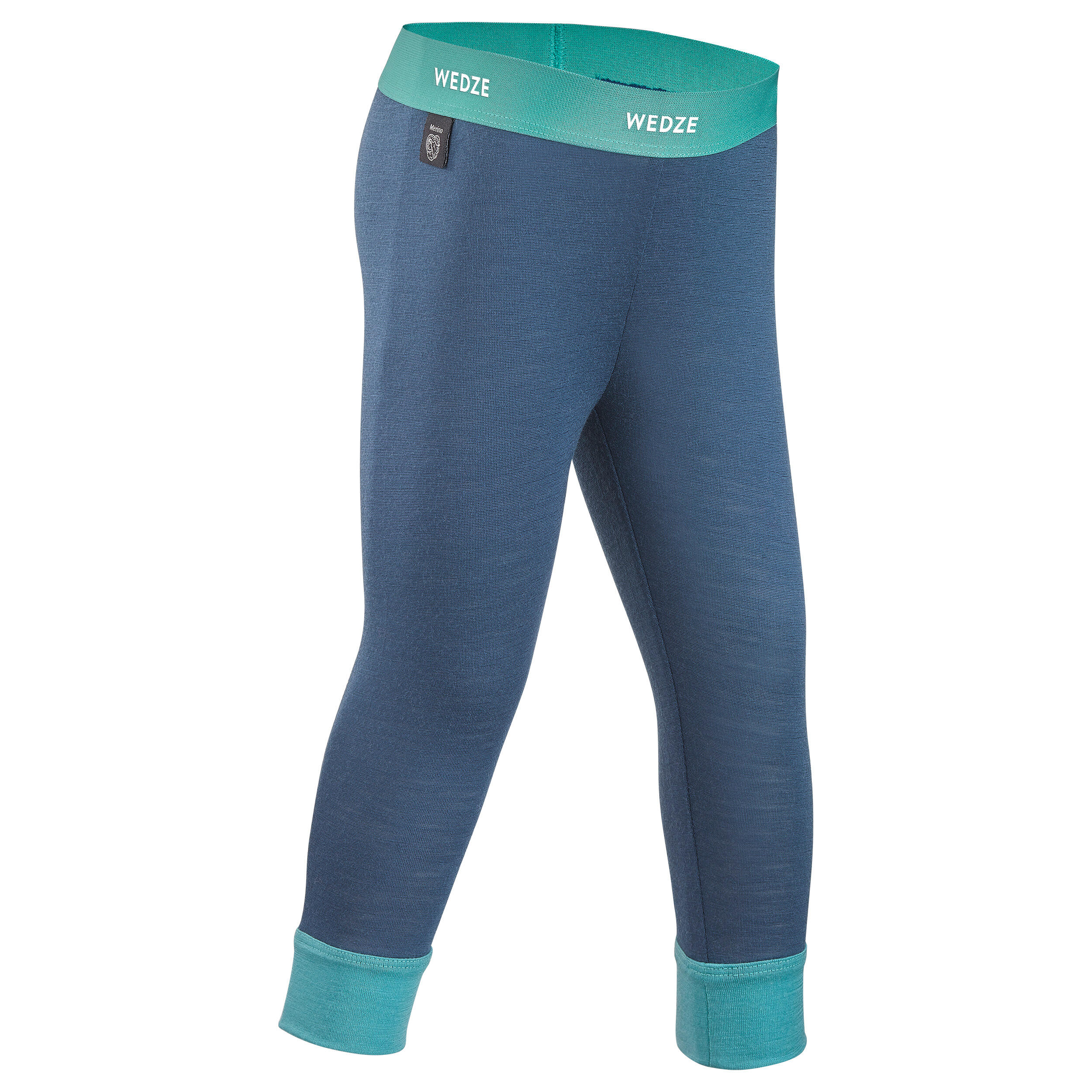 Wedze Skiunterwäsche Funktionshose Meriwarm Baby türkis
