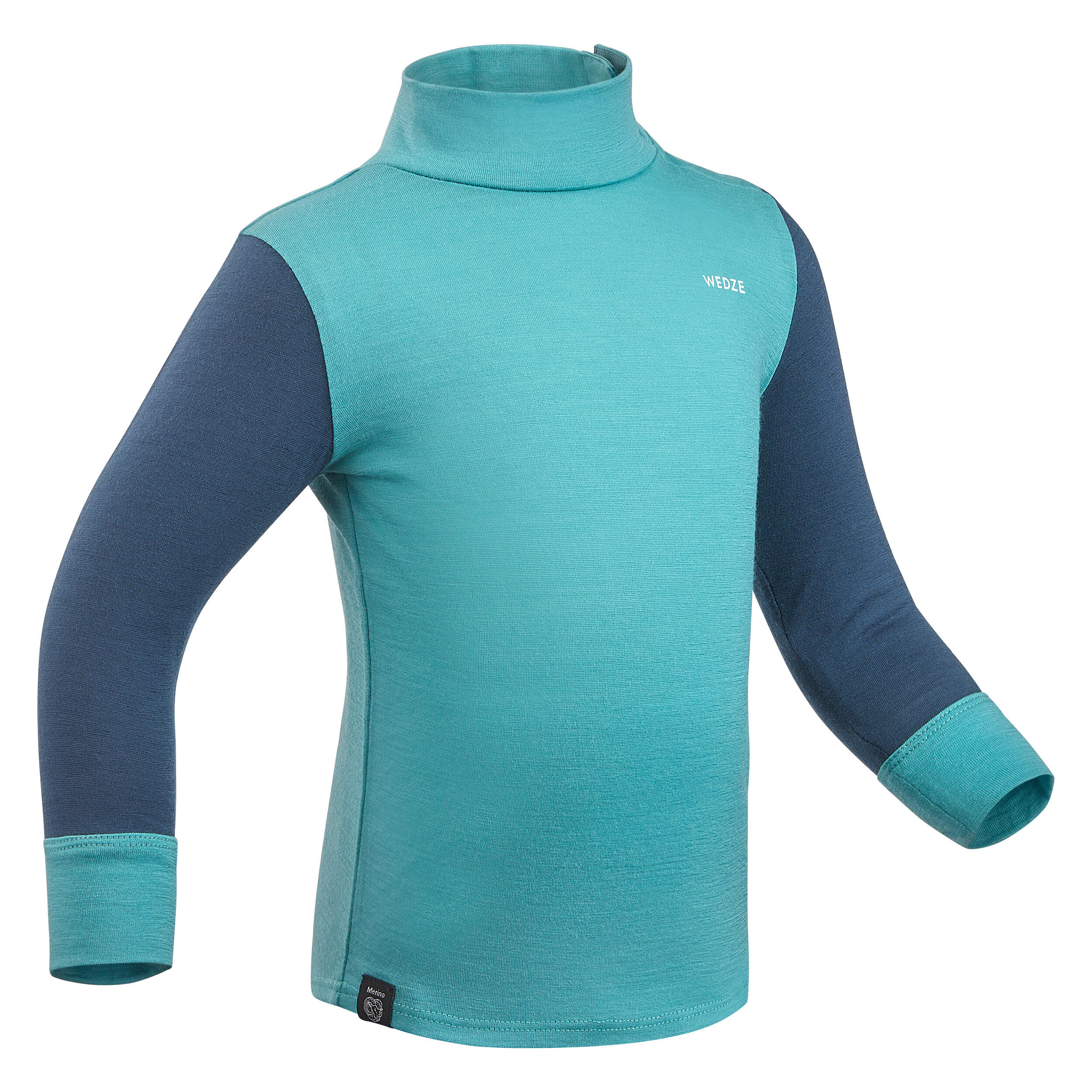 Wedze Skiunterwäsche Funktionsshirt Baby - Meriwarm türkis