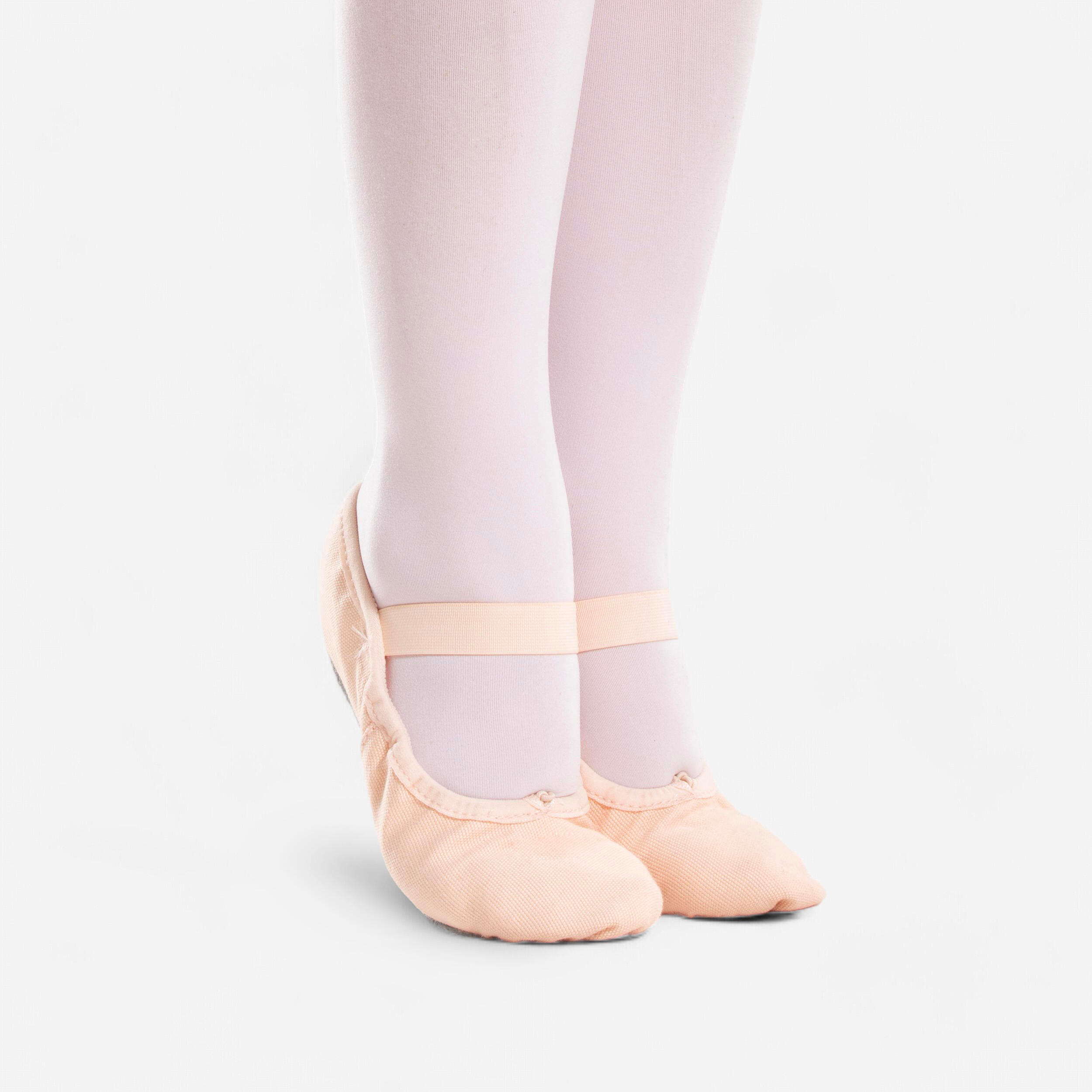 Starever Ballettschuhe Halbspitze Leinen durchgehende Sohle Gr. 25–40 lachsfarben