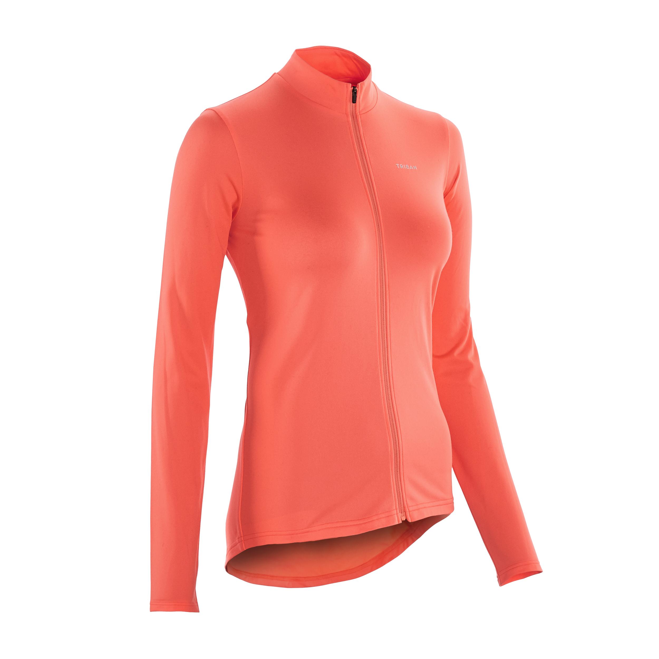 Van Rysel Radtrikot langarm Rennrad Damen 100 koralle