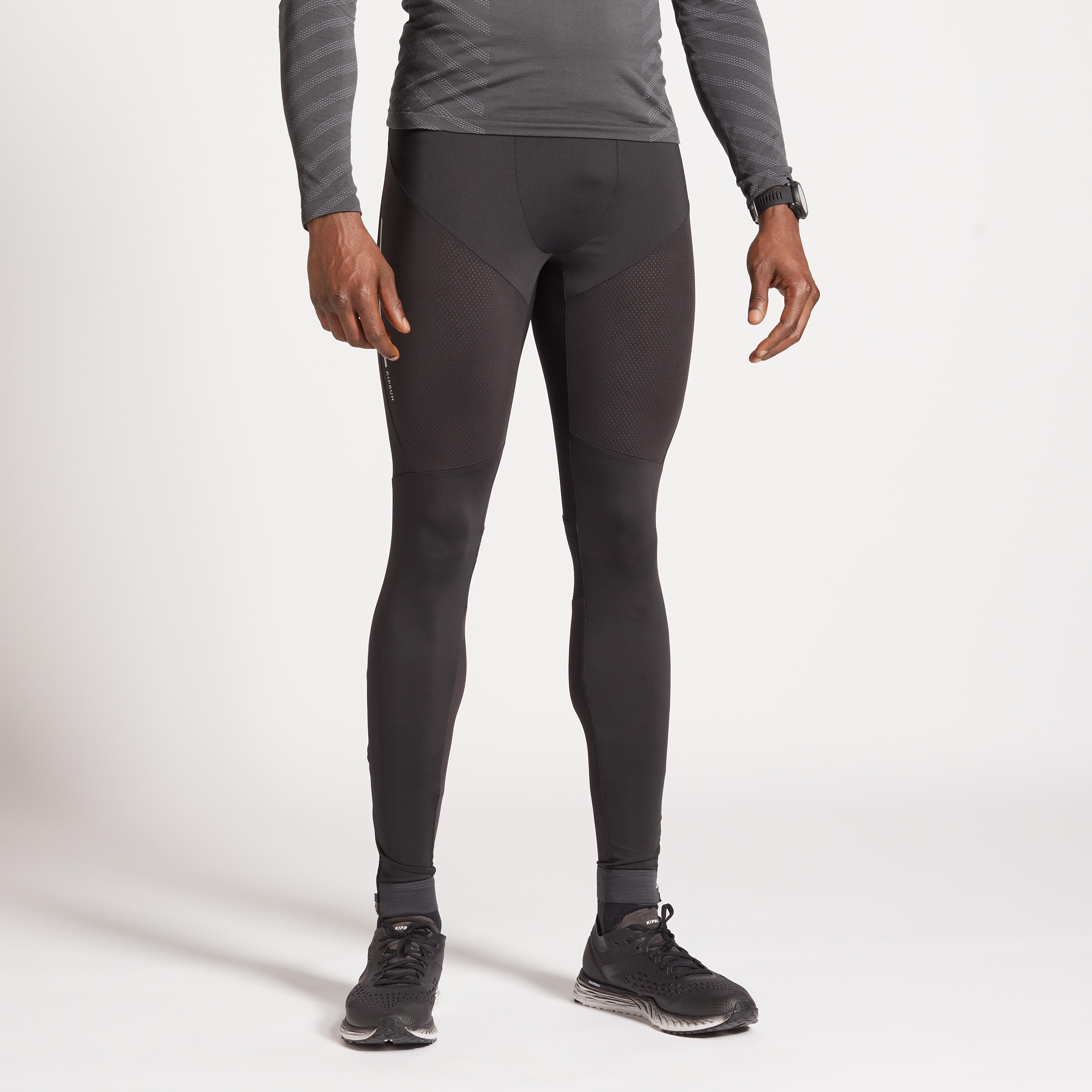 Kiprun Laufhose lang Tights Kiprun Dry Herren schwarz
