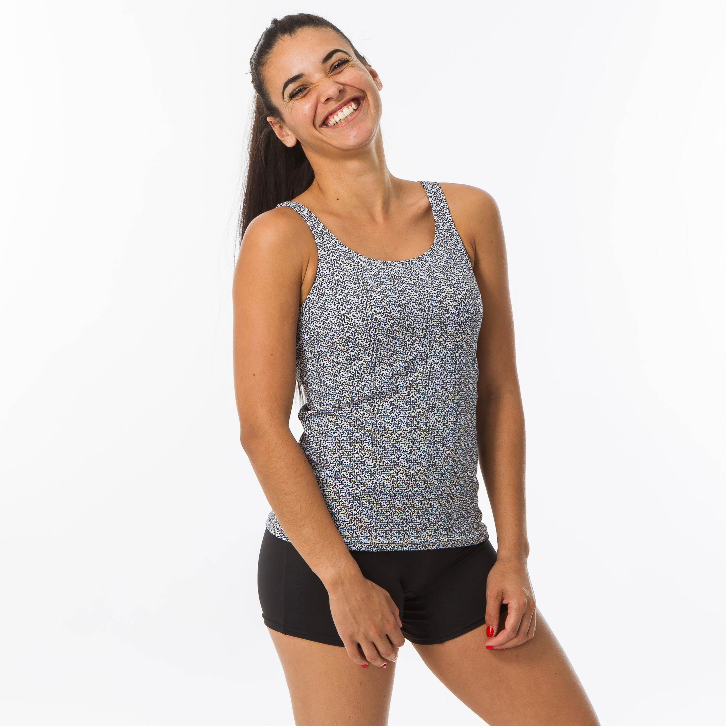 Nabaiji Badeanzug Tankini Heva Mipy Damen schwarz