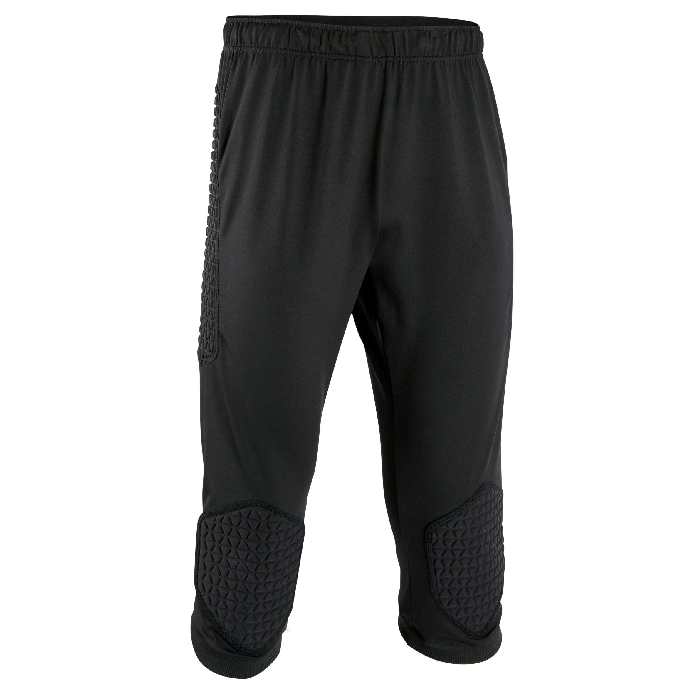 Kipsta Torwarthose 3/4-Hose Fussball F500 Erwachsene schwarz