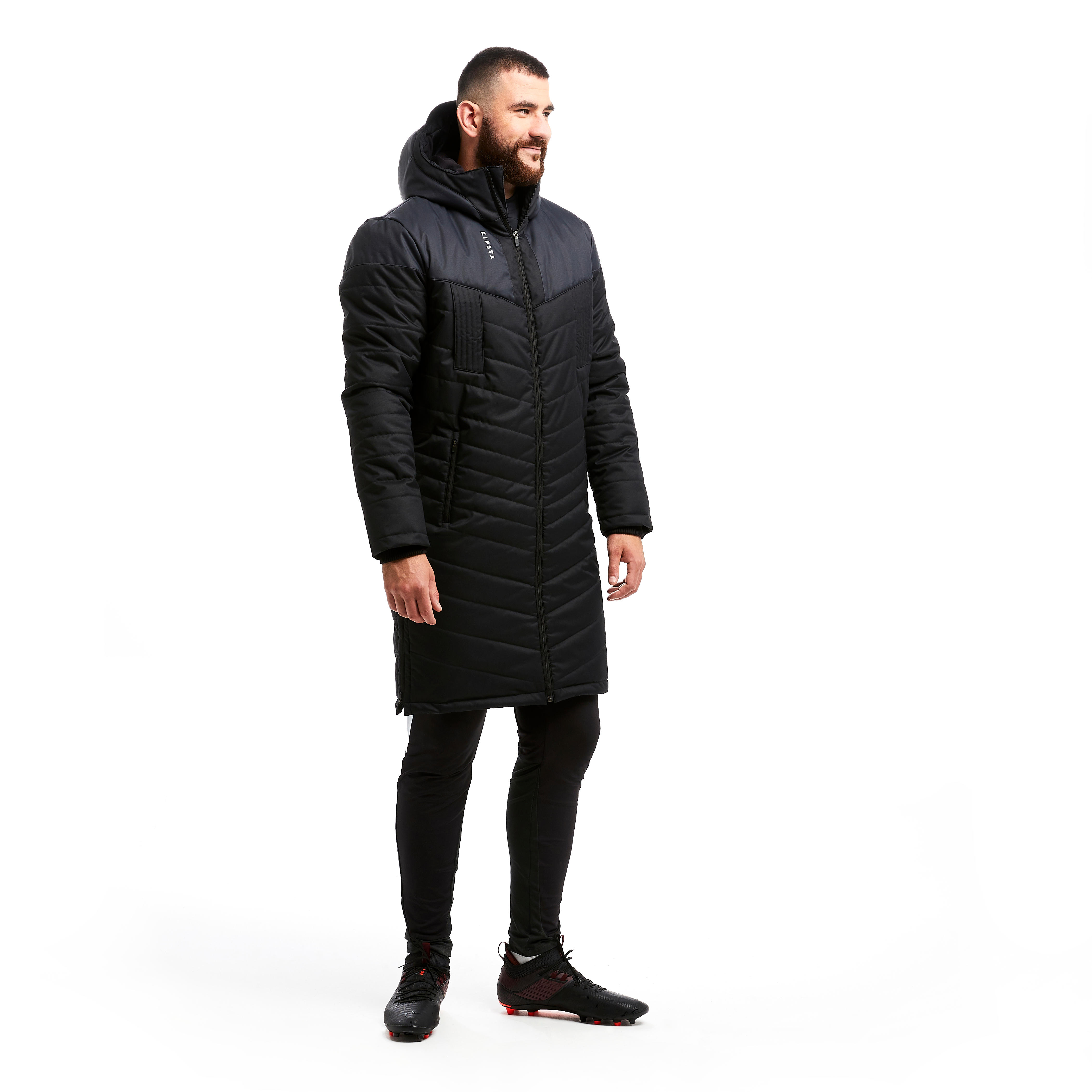 Kipsta Parka Traxium lang Fussball Erwachsene dunkelblau