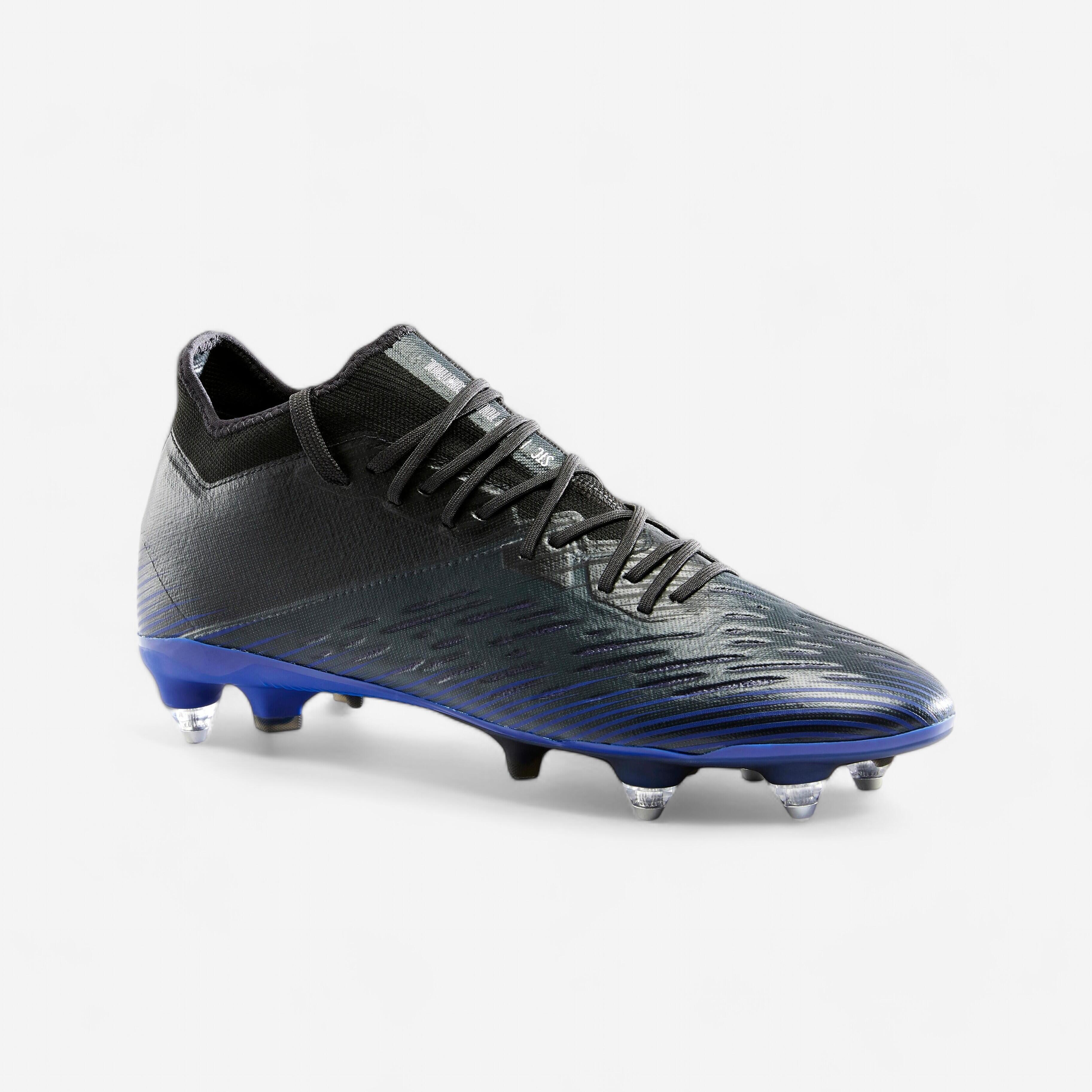 Kipsta Fussballschuhe Stollen CLR Damen/Herren schwarz/blau