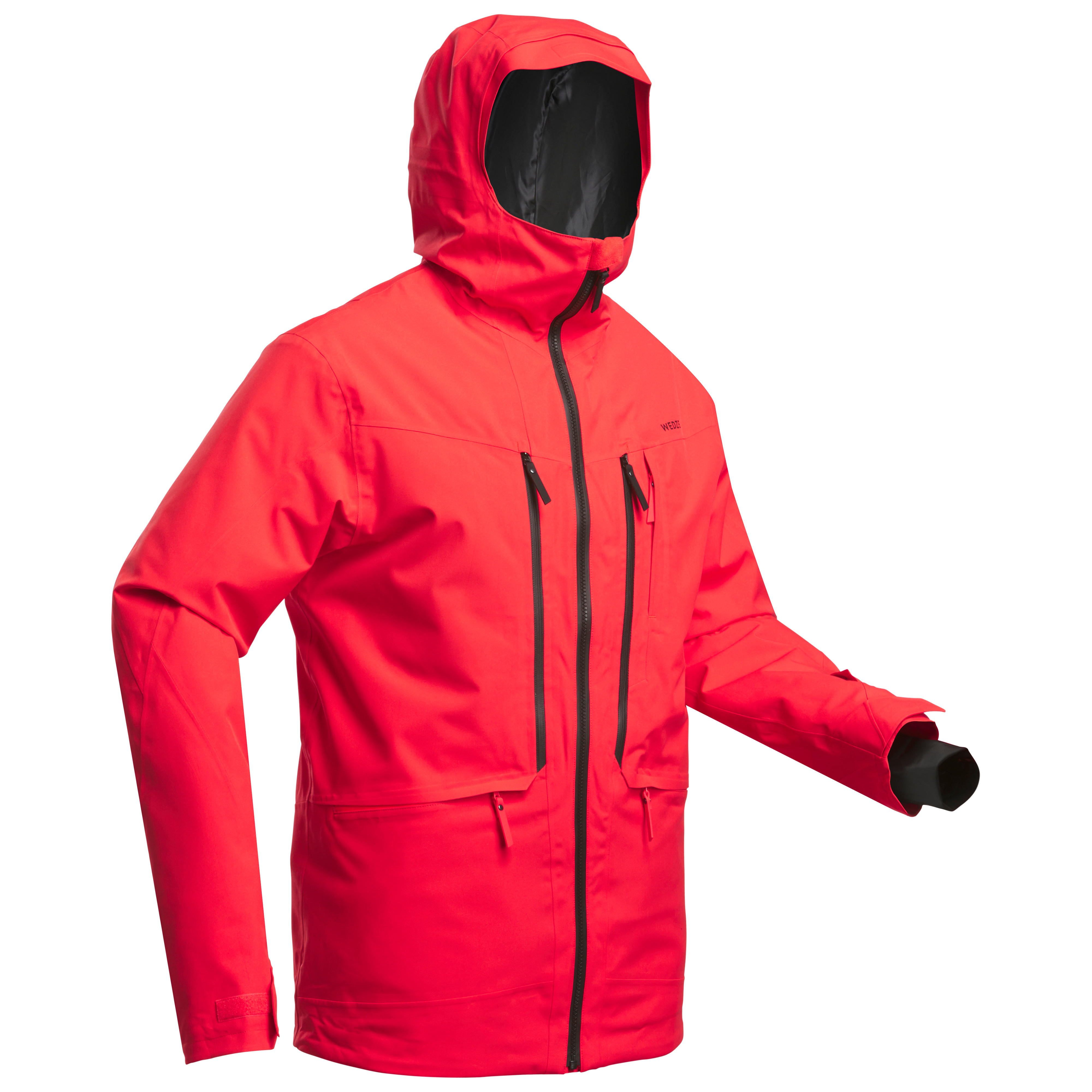 Wedze Skijacke Freeride 500 Herren grau