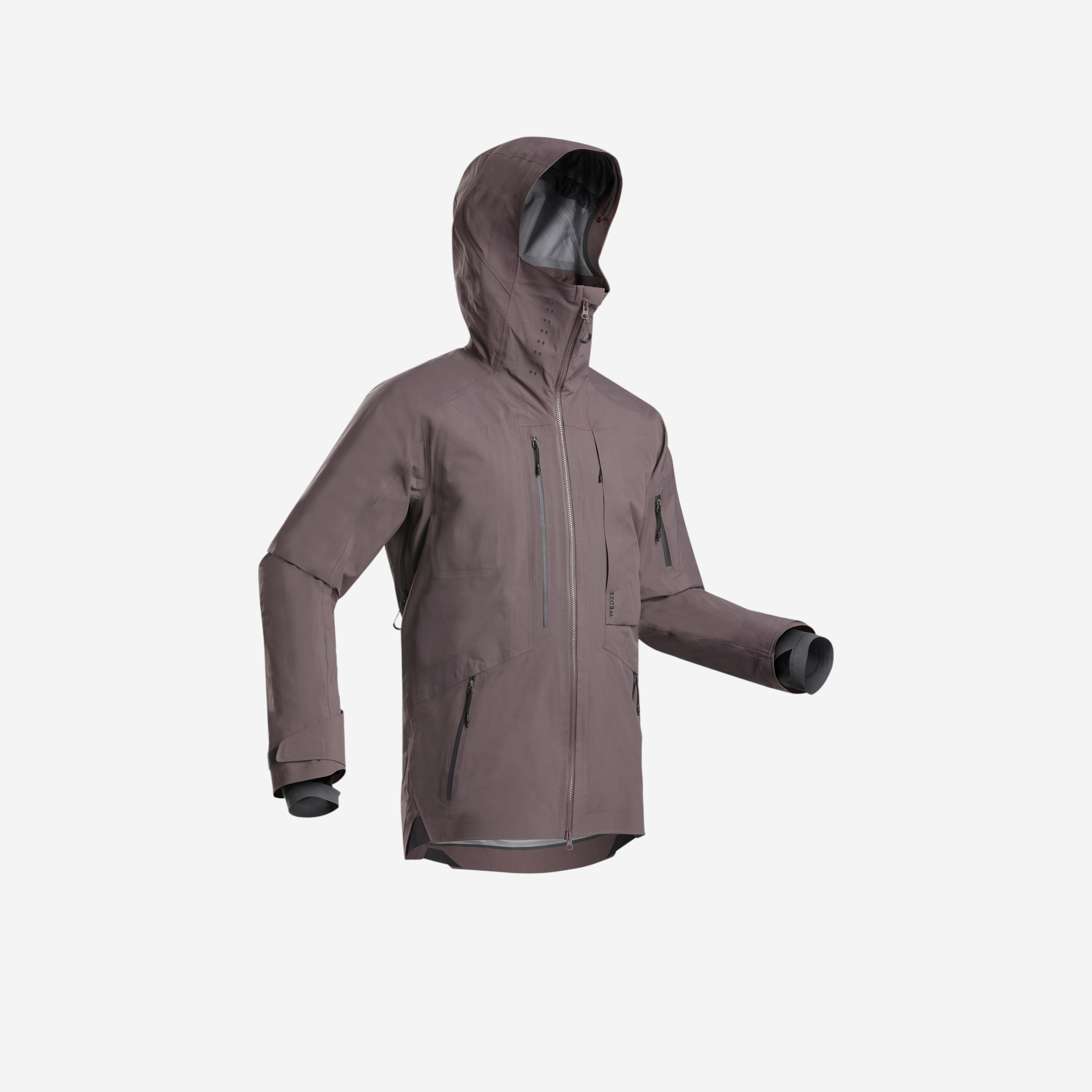 Wedze Skijacke Freeride 900 Herren grauviolett