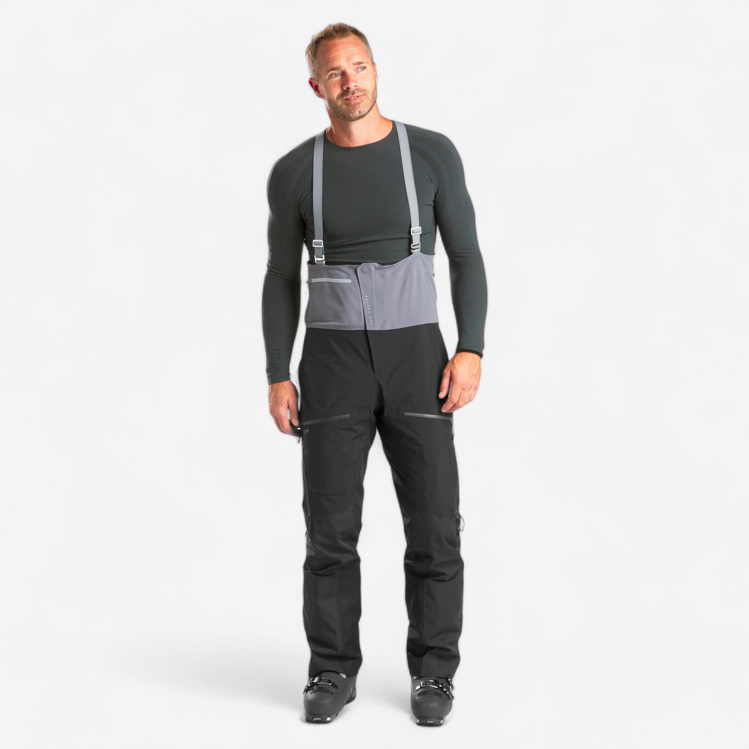 Wedze Skihose Latzhose FR900 Herren grau