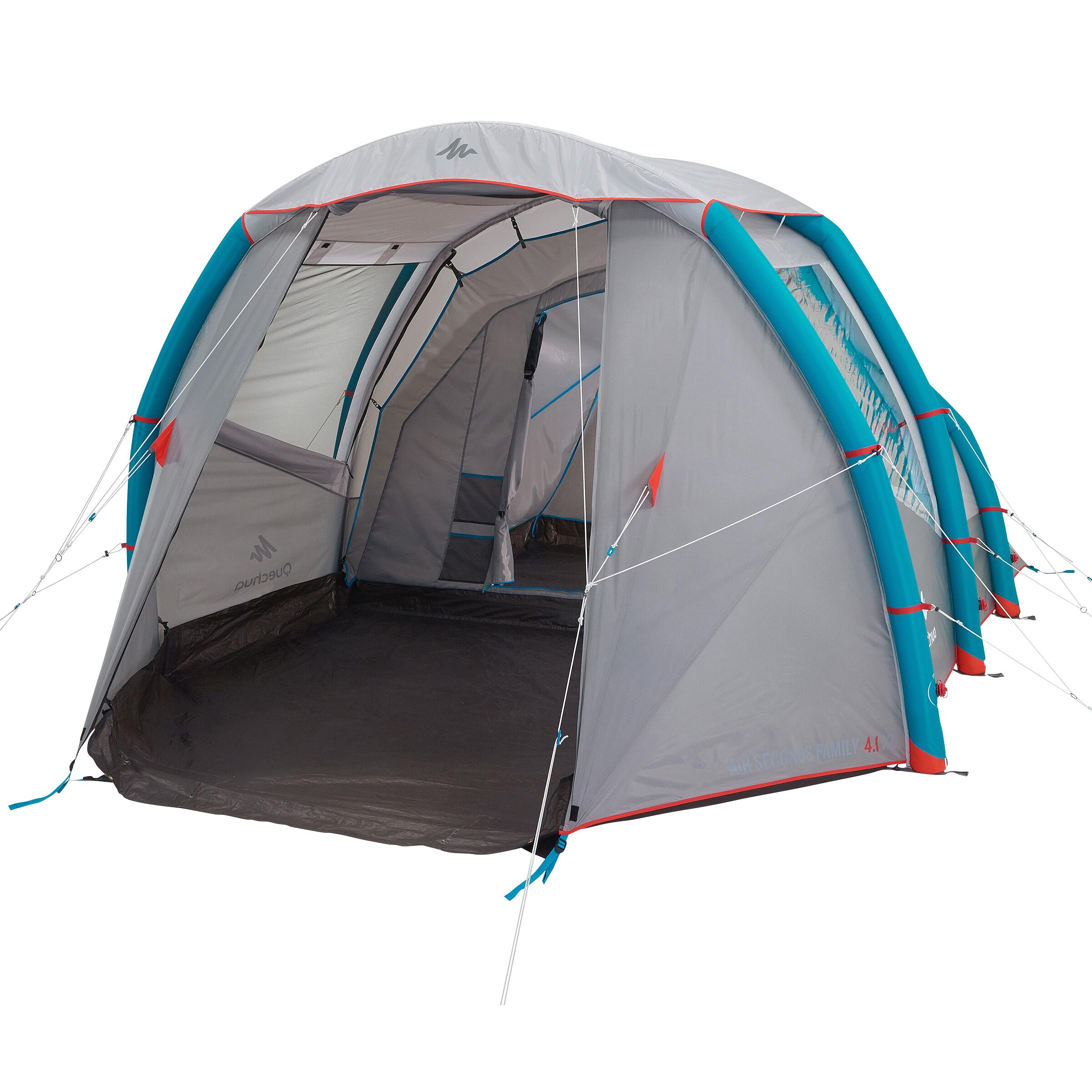 Quechua Familienzelt aufblasbar - Air Seconds 4.1 für 4 Personen 1 Kabine