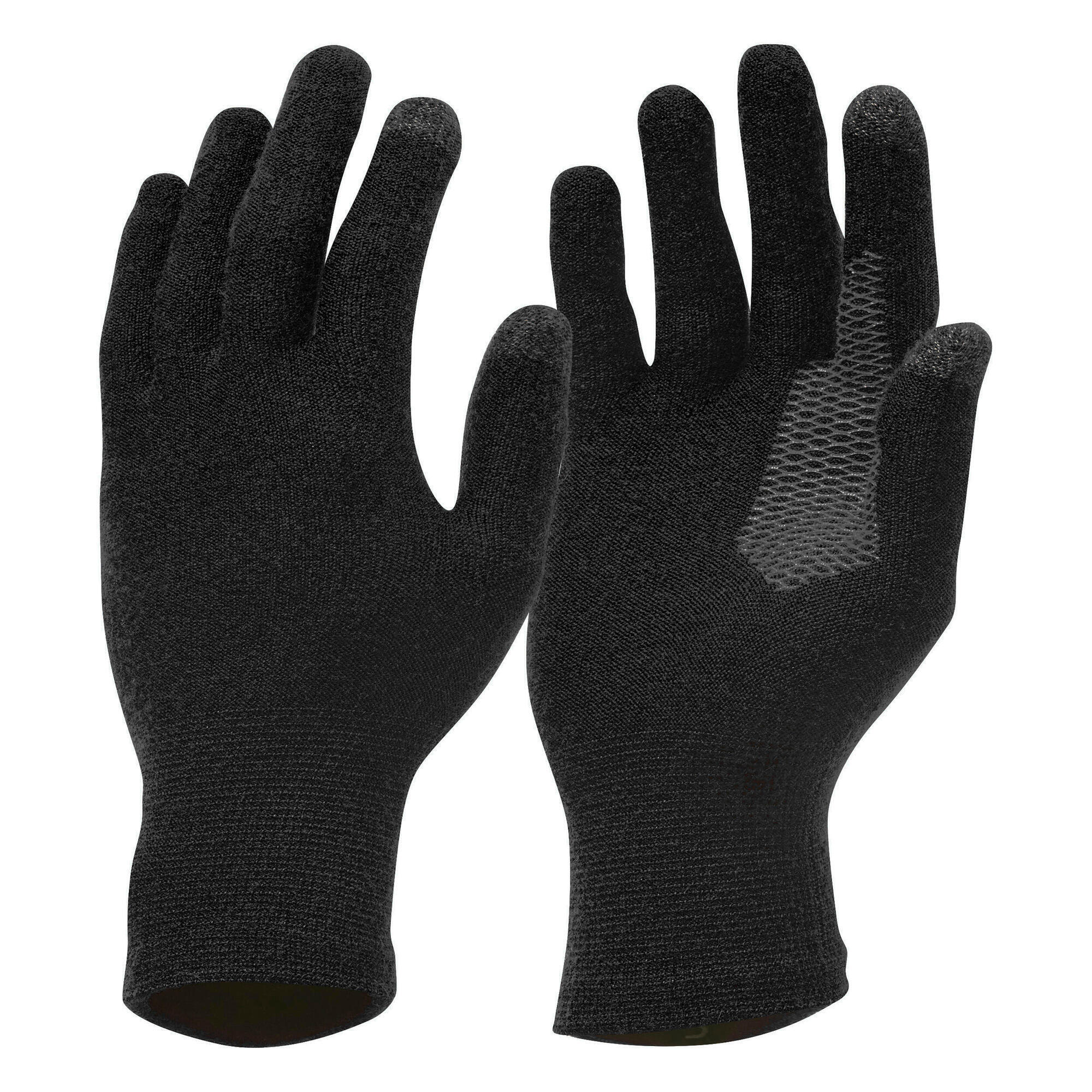 Forclaz Unterziehhandschuhe Bergtrekking Trek 500 nahtlos Erwachsene schwarz