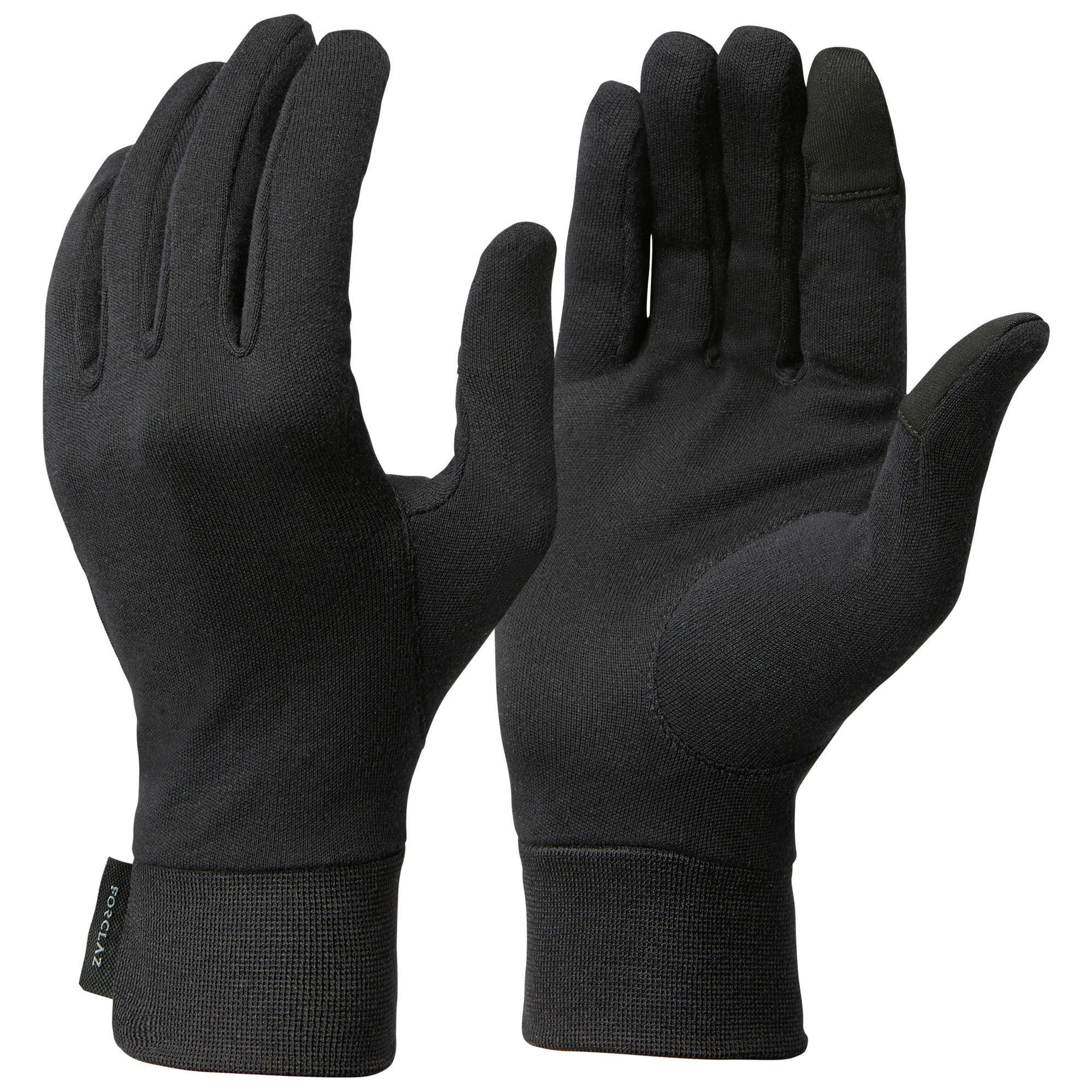 Forclaz Unterziehhandschuhe Bergtrekking Trek 500 Seide Erwachsene schwarz