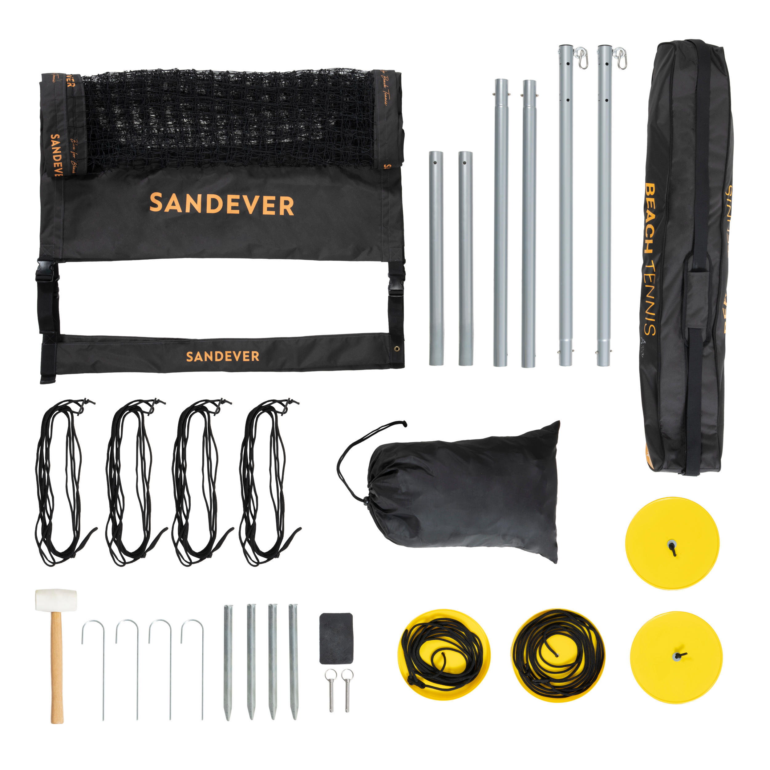 Sandever Beachtennis Set BTK 500 (Pfosten, Netz)